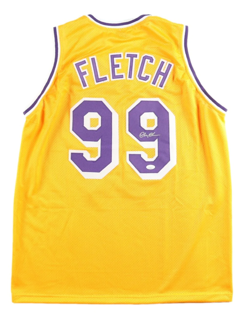Chevy Chase Signed Los Angeles Yellow Fletch Basketball Jersey JSA Hologram