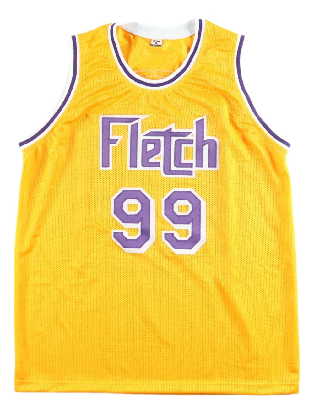 Chevy Chase Signed Los Angeles Yellow Fletch Basketball Jersey JSA Hologram - Image 3