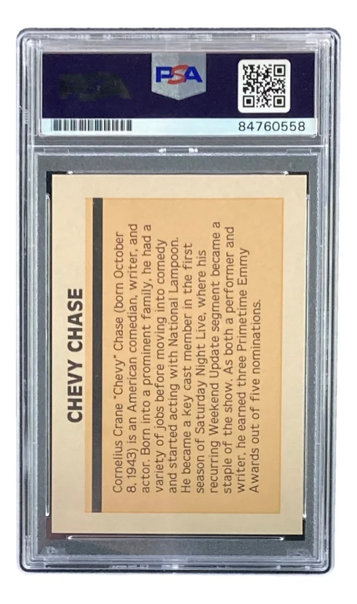 Chevy Chase Signed National Lampoon's Vacation Trading Card PSA/DNA Gem MT 10 - Image 2