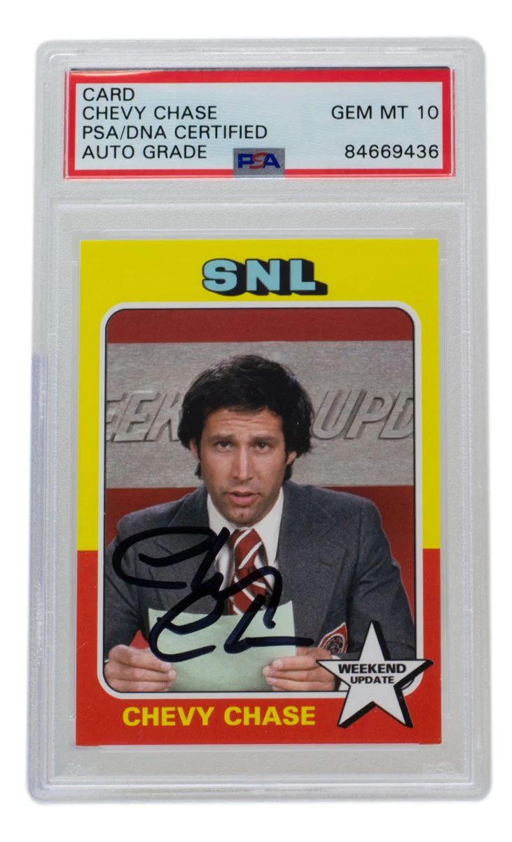 Chevy Chase Signed SNL Weekend Update Trading Card PSA/DNA Auto Gem Mint 10