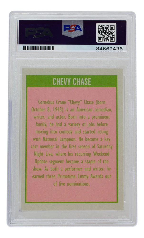 Chevy Chase Signed SNL Weekend Update Trading Card PSA/DNA Auto Gem Mint 10 - Image 2