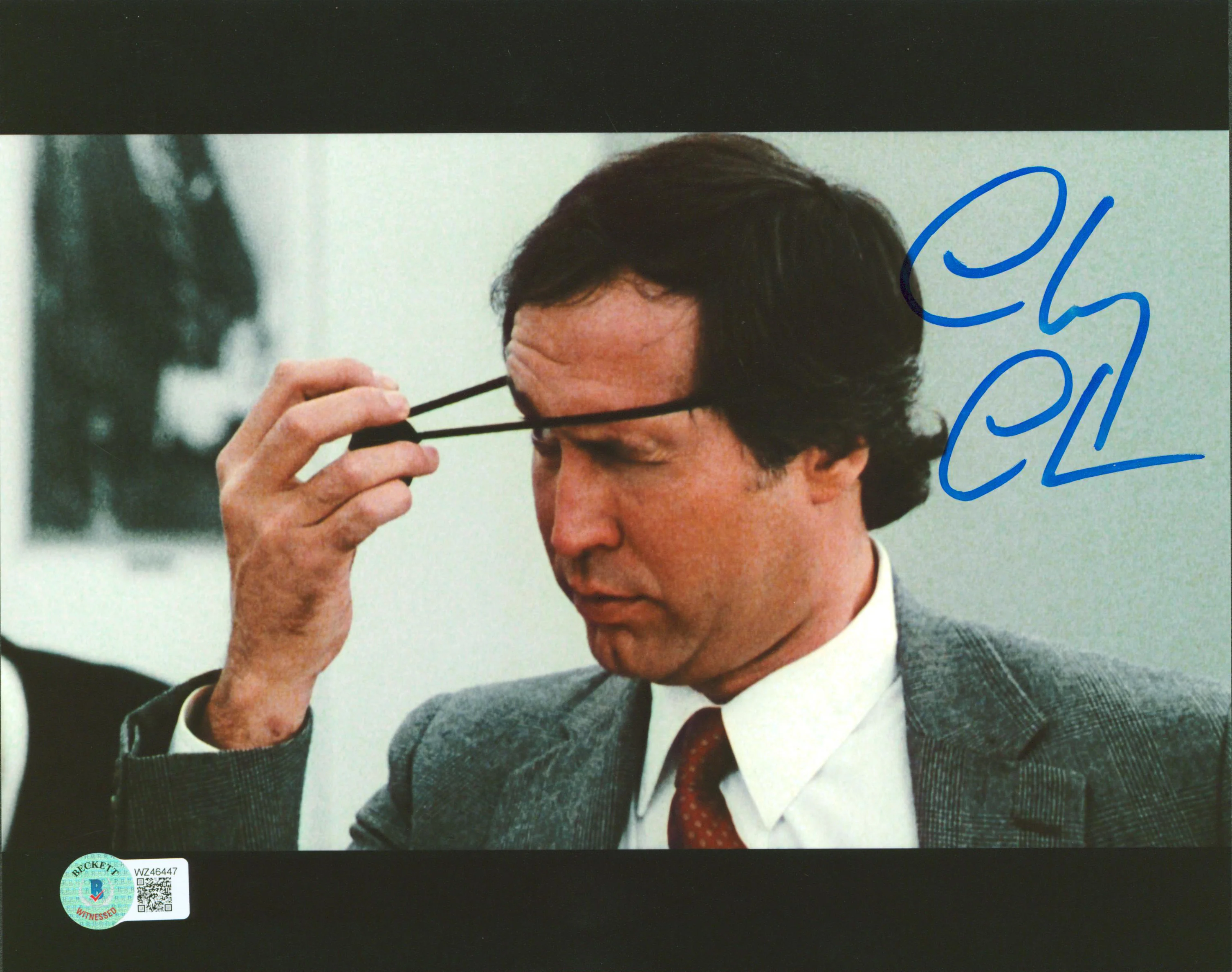 Chevy Chase Spies Like Us Authentic Signed 8x10 Eye Patch Photo BAS Witnessed - Image 2