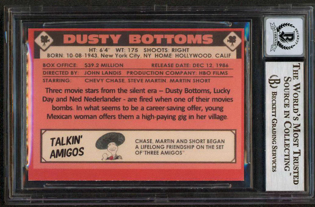 Chevy Chase Three Amigos! Signed Custom Trading Card Auto 10! BAS Slabbed 1 - Image 3