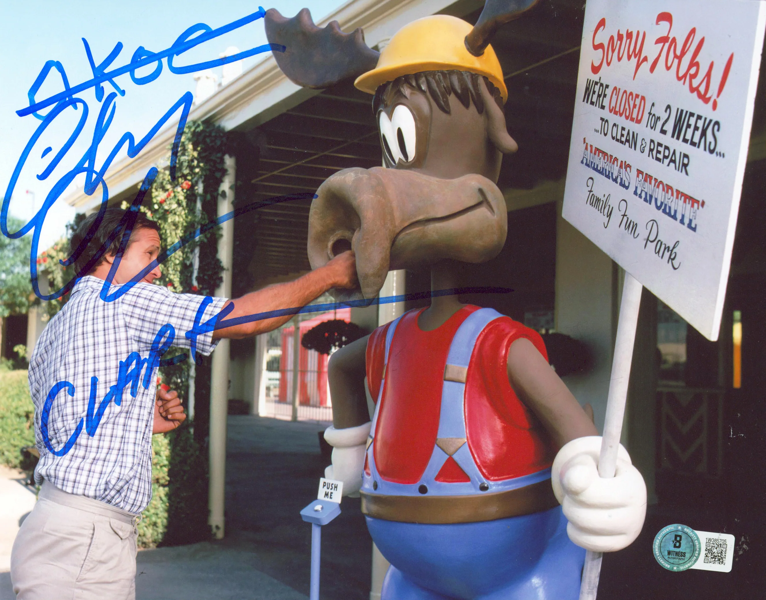 Chevy Chase Vacation "Akoe, Clark" Authentic Signed 8x10 Photo BAS #1W385705 - Image 2