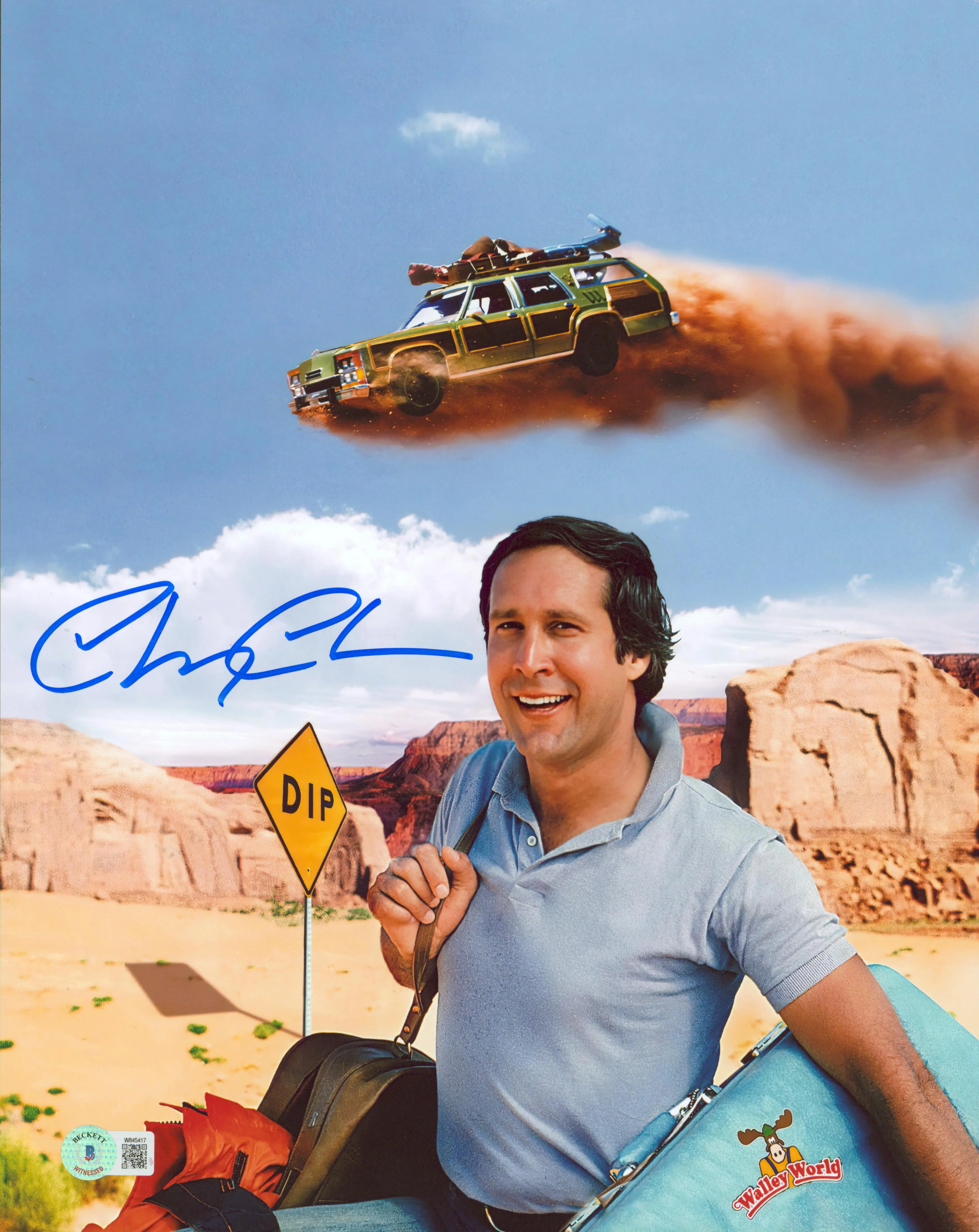 Chevy Chase Vacation Authentic Signed 11x14 Vertical Desert Photo BAS Witnessed - Image 2