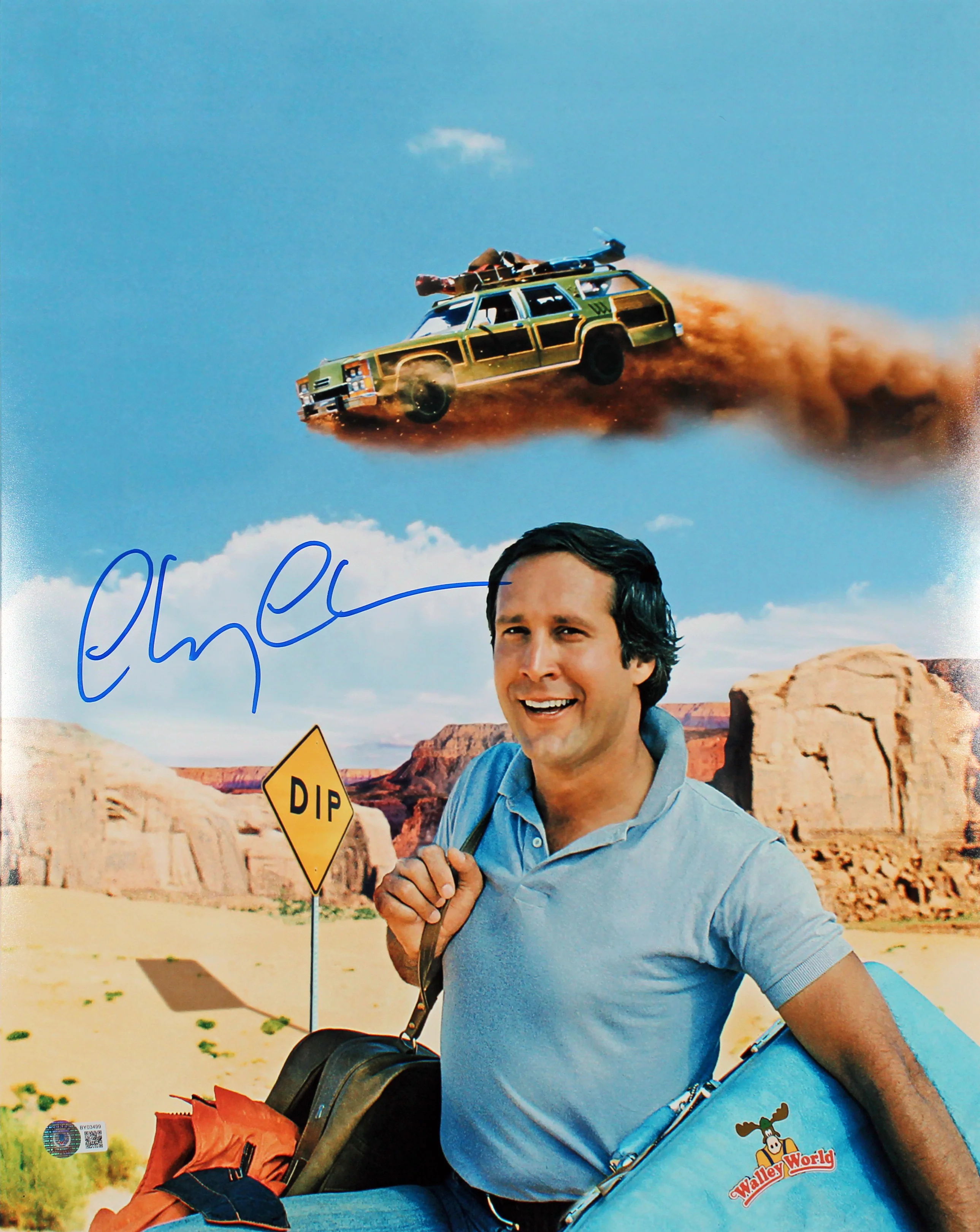 Chevy Chase Vacation Authentic Signed 16x20 Vertical Desert Photo BAS Witnessed - Image 2
