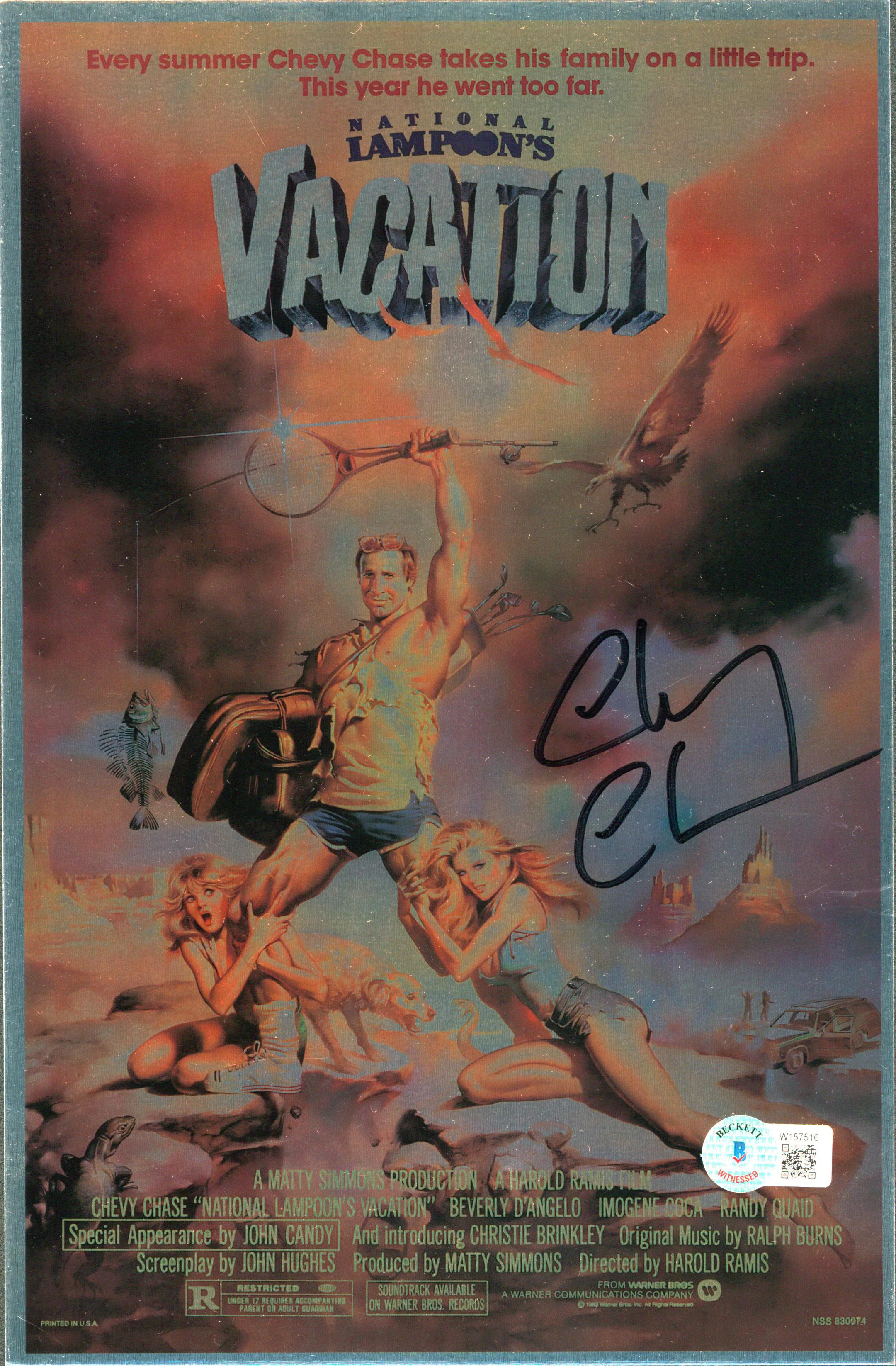 Chevy Chase Vacation Authentic Signed 7.15x11 Metallic Photo BAS Wit #W157516 - Image 2