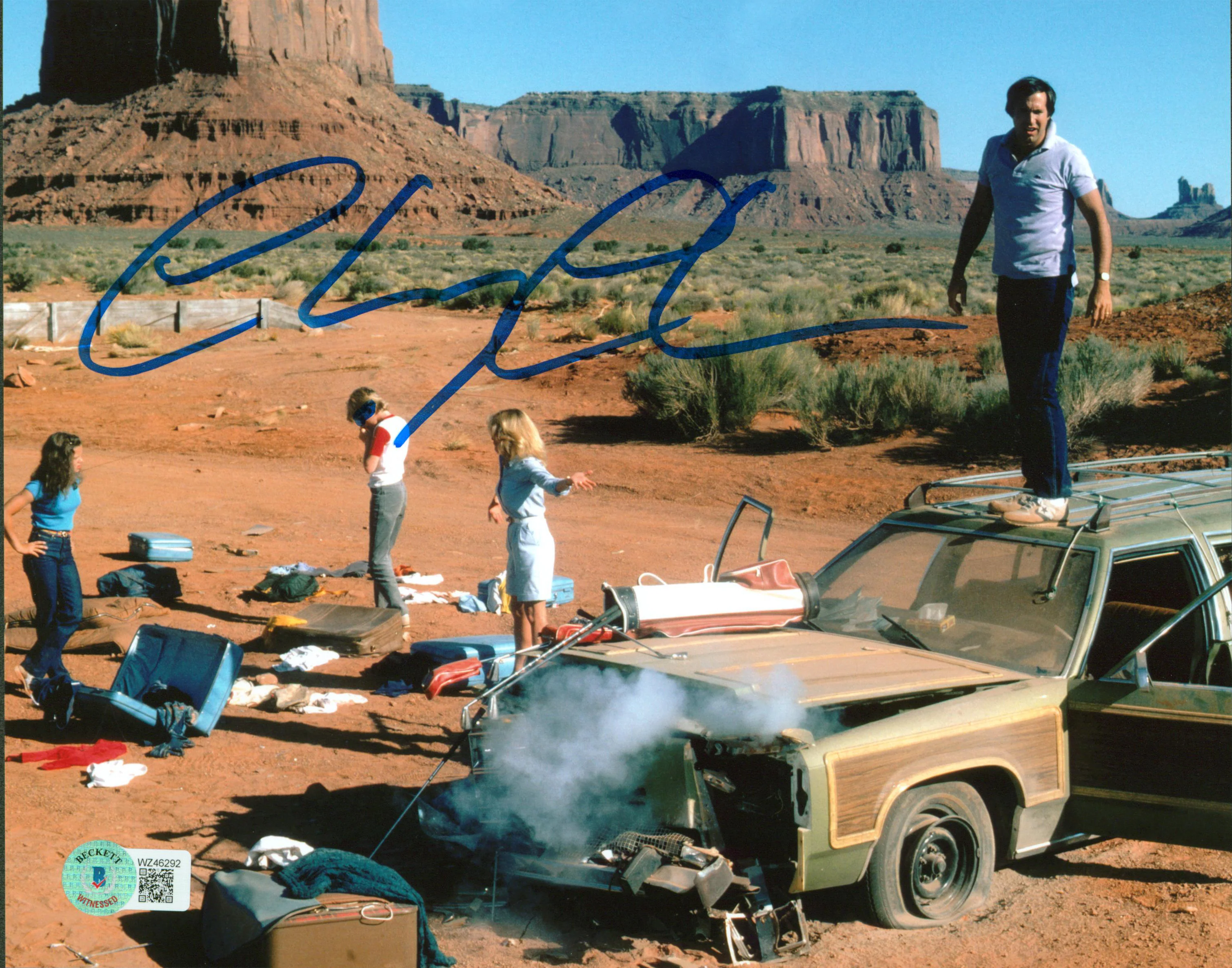 Chevy Chase Vacation Authentic Signed 8x10 Photo w/ John Candy BAS Witnessed 42 - Image 2