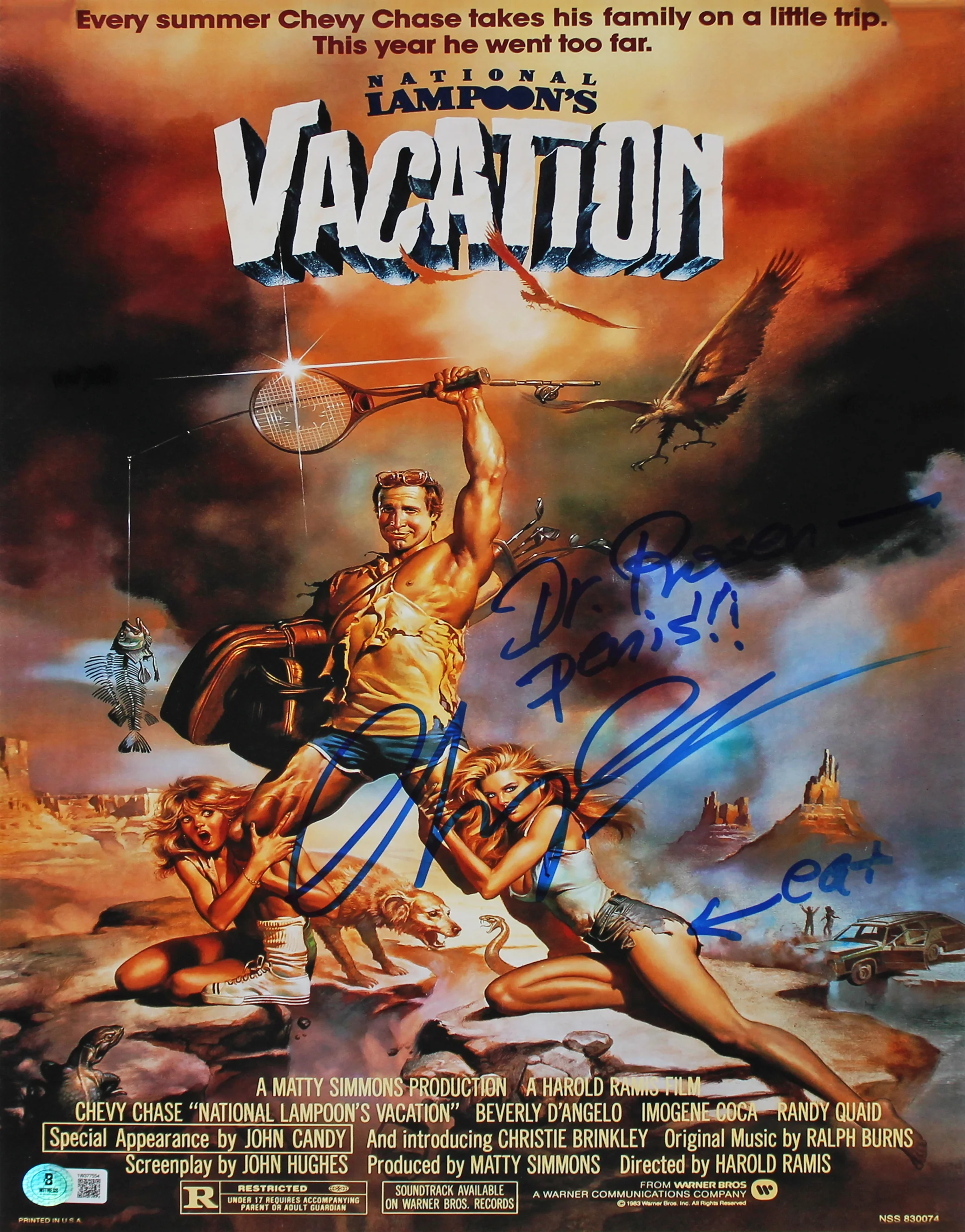 Chevy Chase Vacation "Dr. Rosen*****" Authentic Signed 12x18 Photo BAS #1W377554 - Image 2