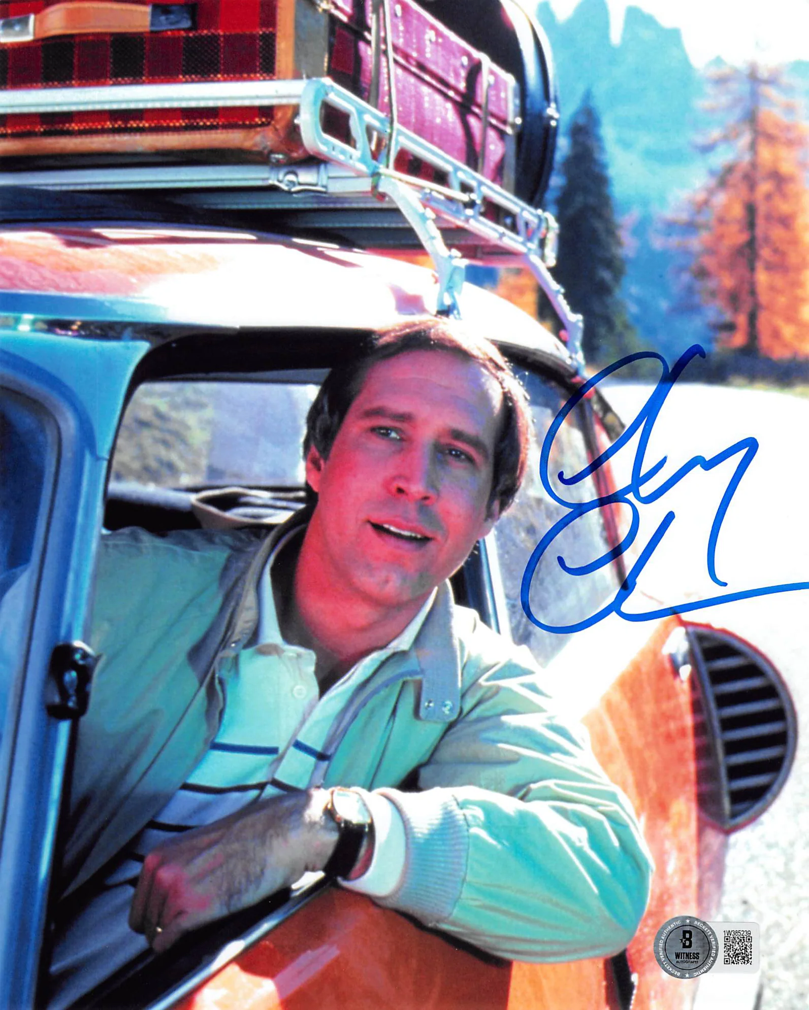 Chevy Chase Vacation Signed 8x10 Vertical Head Out Window Photo BAS Witnessed - Image 2