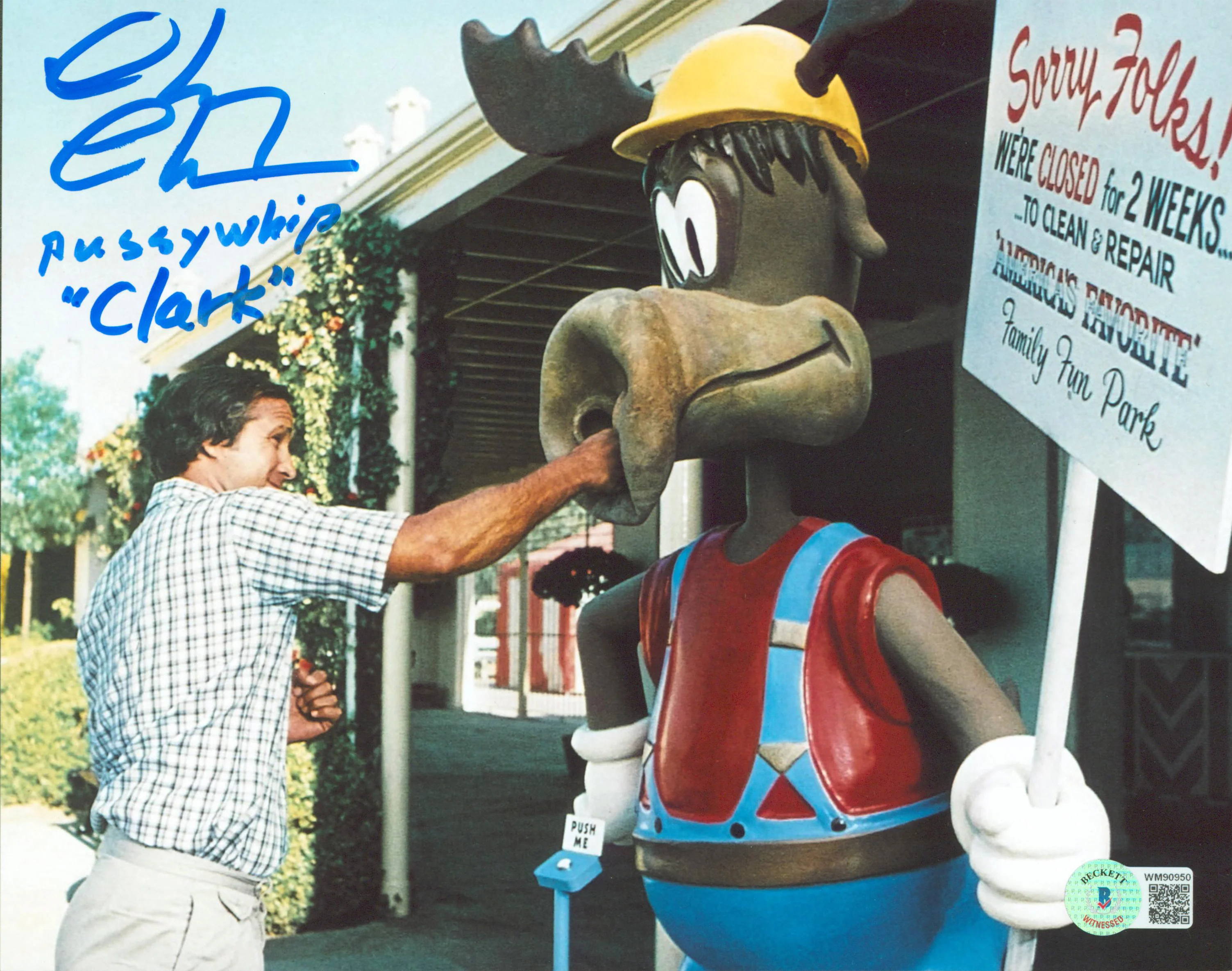 Chevy Chase Vacation "*****whip, Clark" Signed 8x10 Photo BAS Witnessed #WM90950 - Image 2
