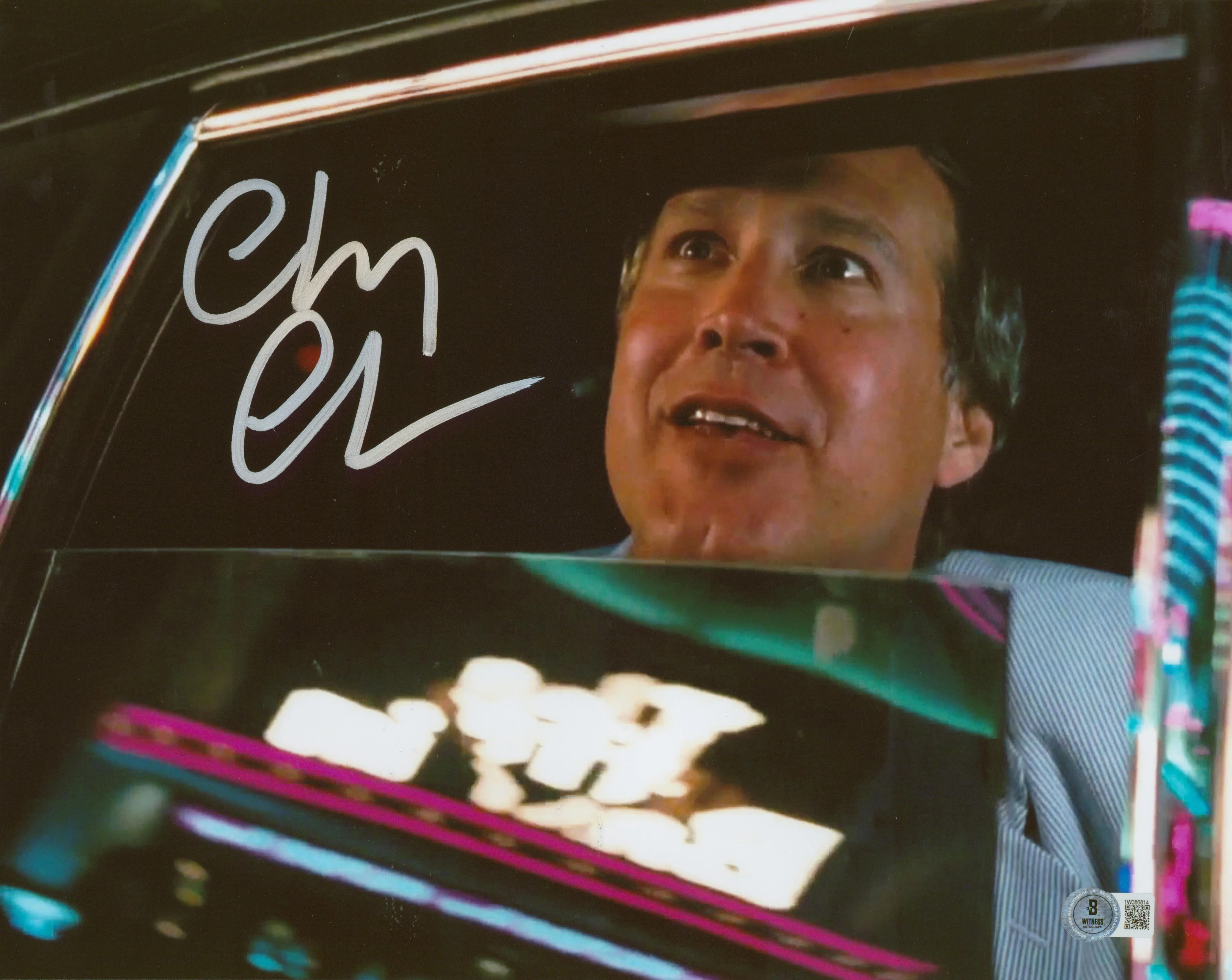 Chevy Chase Vegas Vacation Signed 11x14 Horizontal Car Window Photo BAS Witness - Image 2