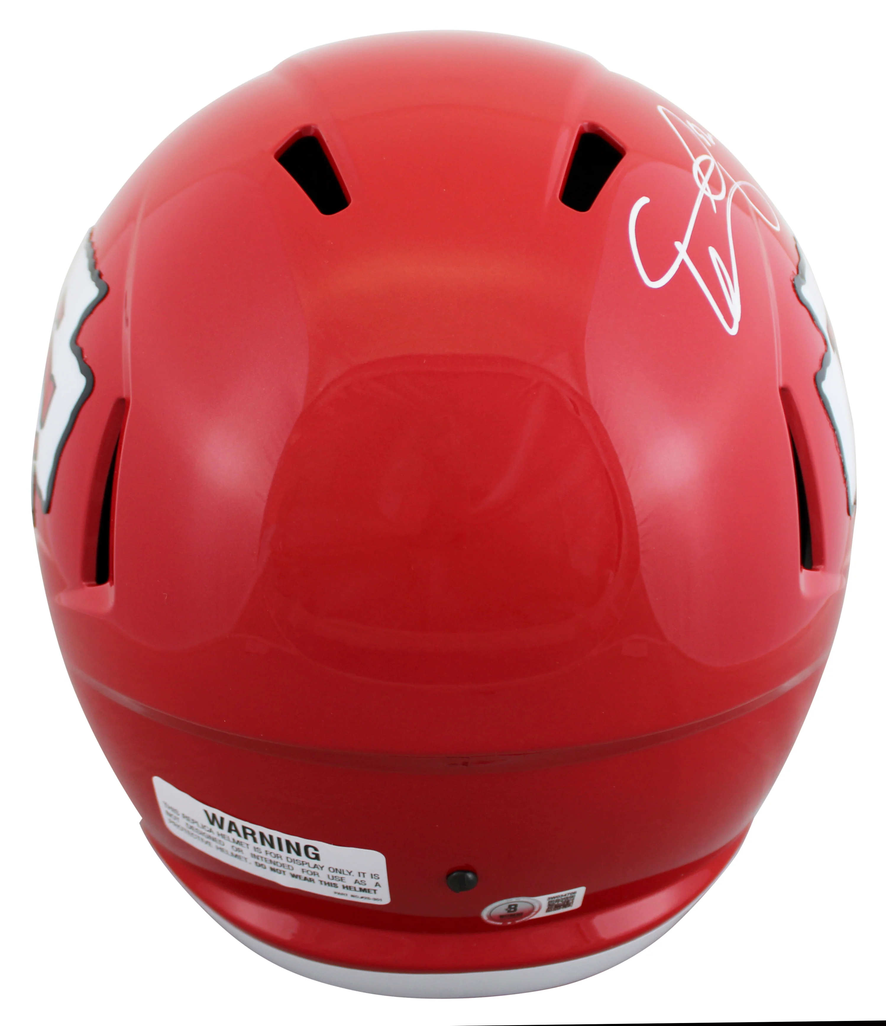 Chiefs Creed Humphrey Signed Full Size Speed Rep Helmet W/ Case BAS Witnessed - Image 4