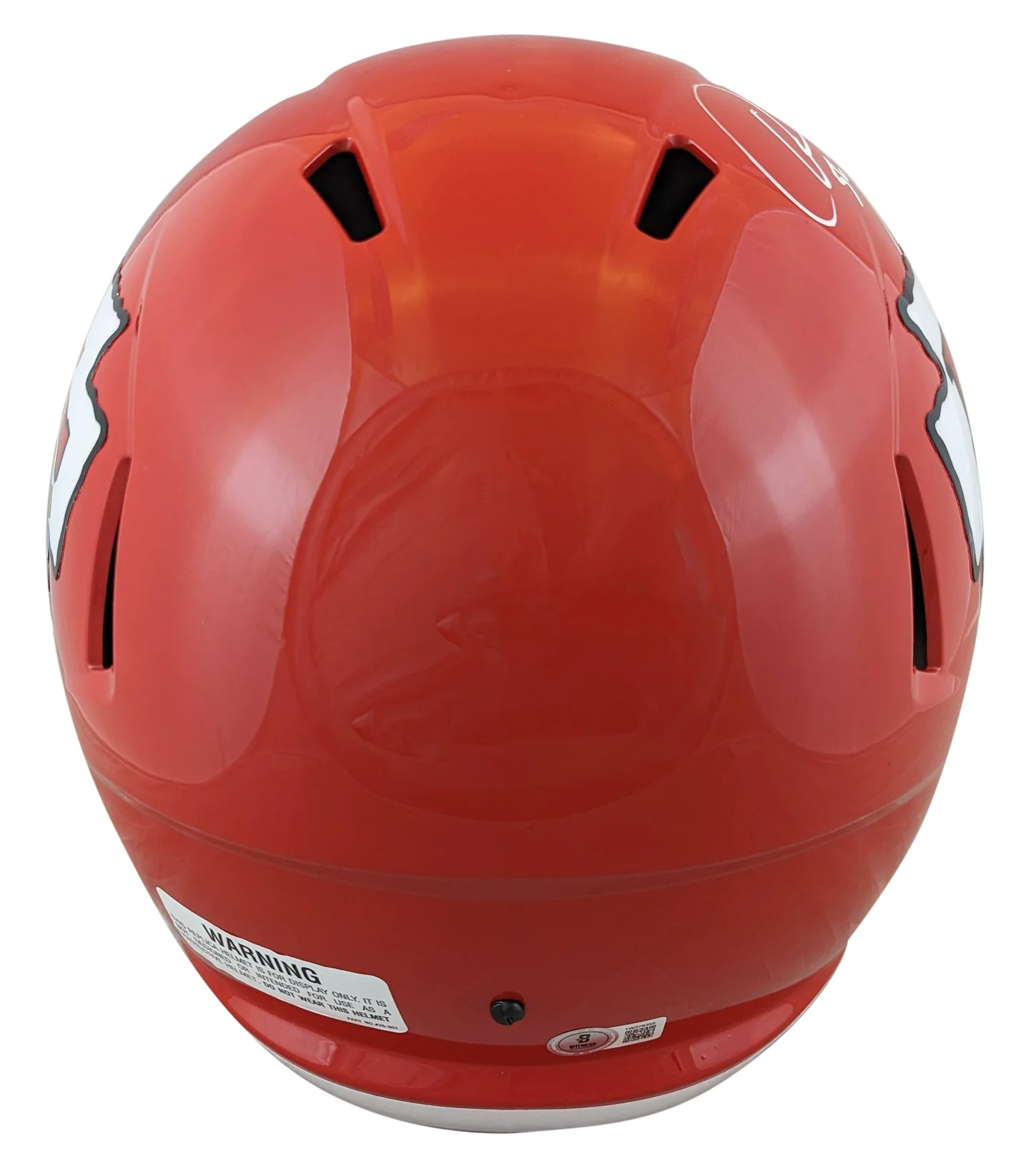 Chiefs Derrick Johnson Authentic Signed Full Size Speed Rep Helmet BAS Witnessed - Image 3