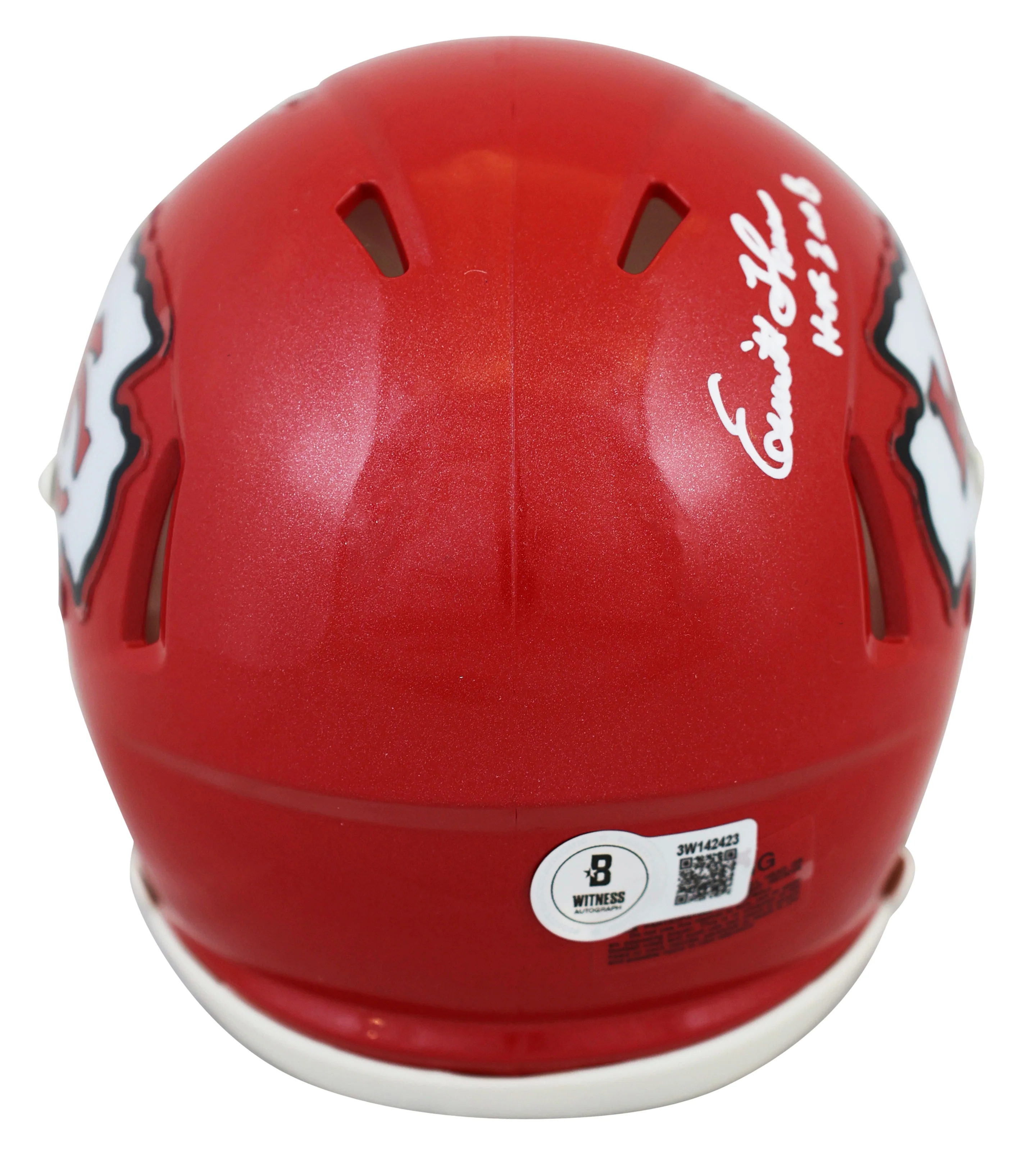 Chiefs Emmitt Thomas "HOF 2008" Authentic Signed Speed Mini Helmet BAS Witnessed - Image 3