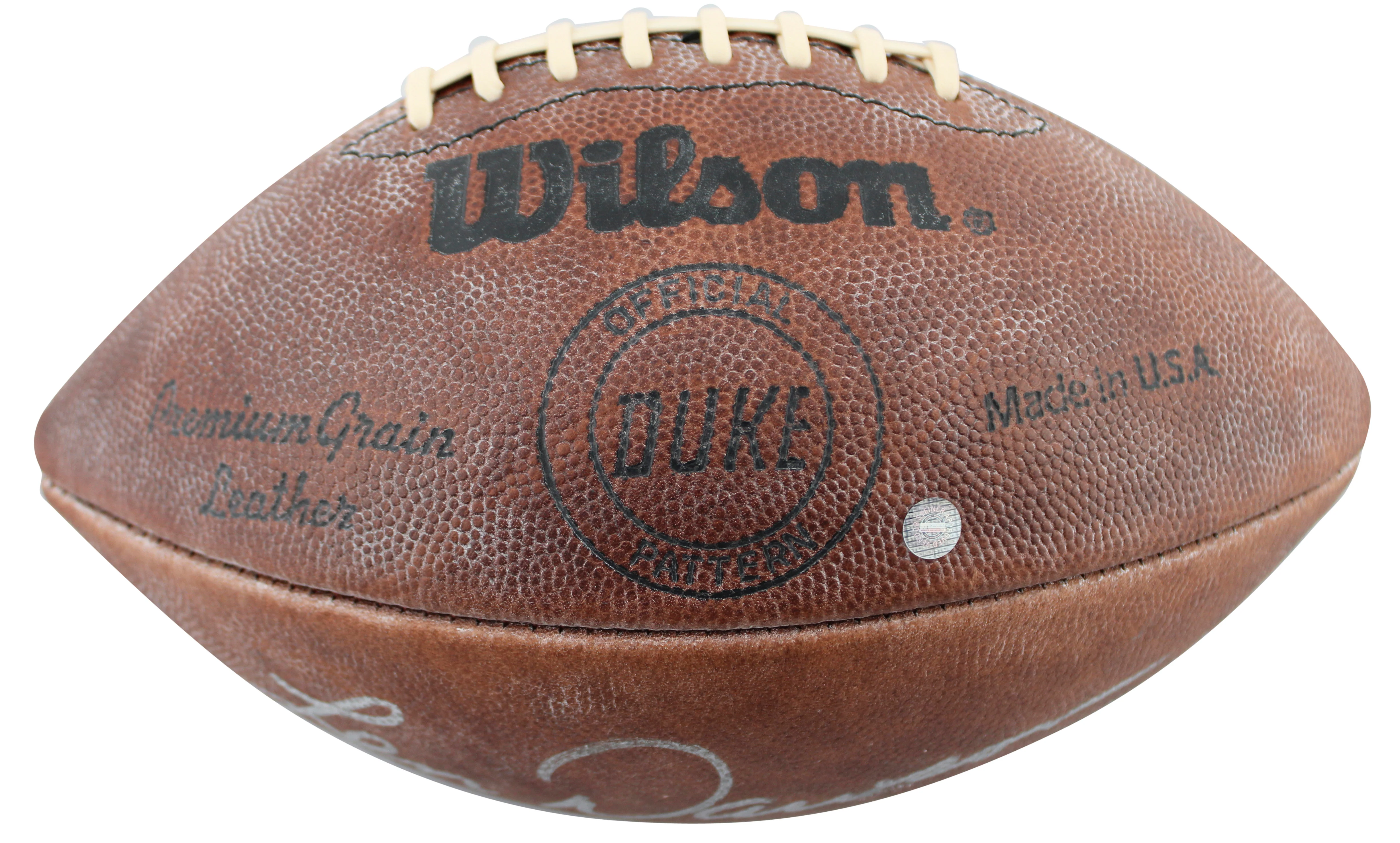 Chiefs Len Dawson Authentic Signed Official "The Duke" Nfl Football BAS #BQ98530 - Image 2