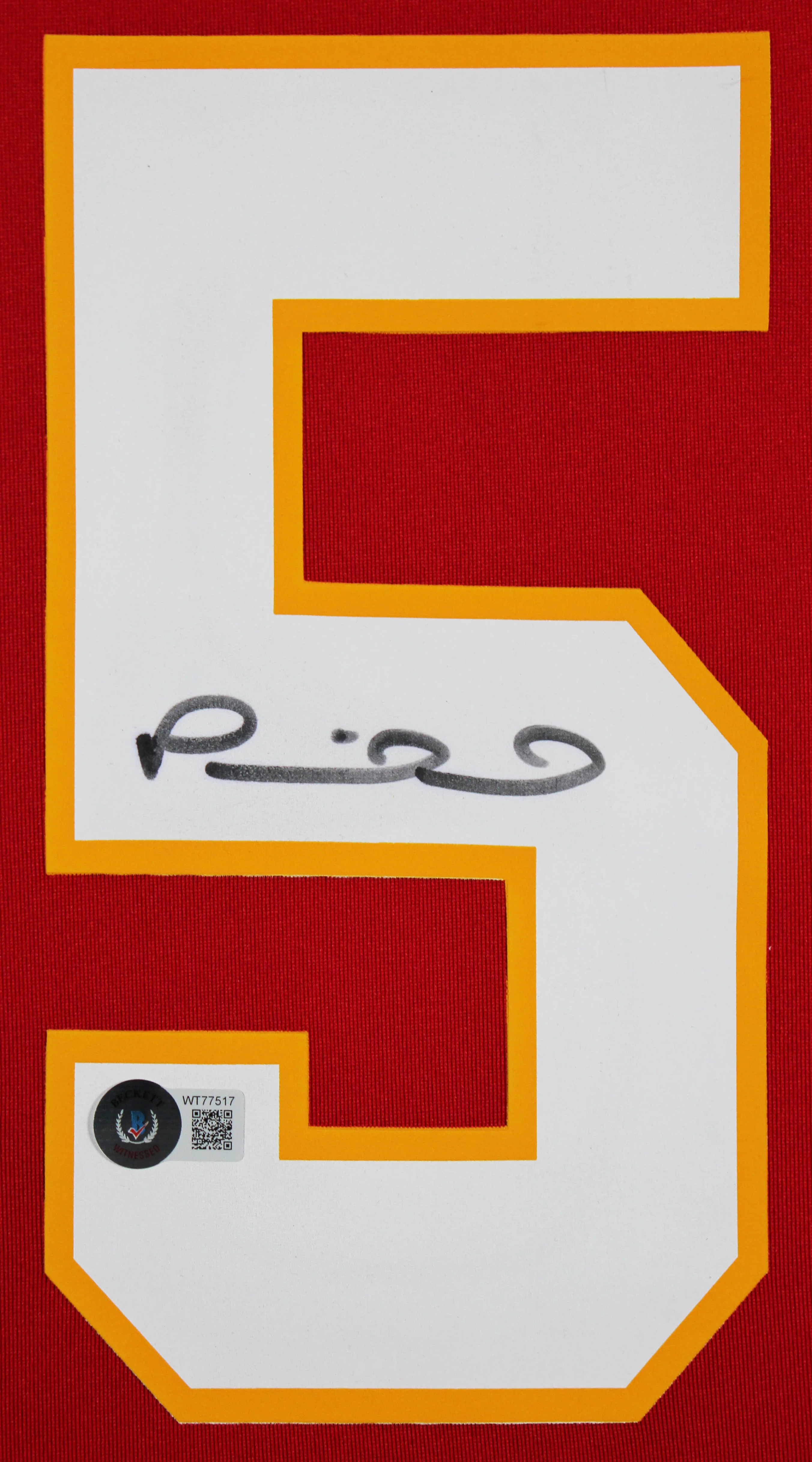 Chiefs Patrick Mahomes Signed Red Nike SB LVIII Logo Framed Jersey BAS Witness - Image 3