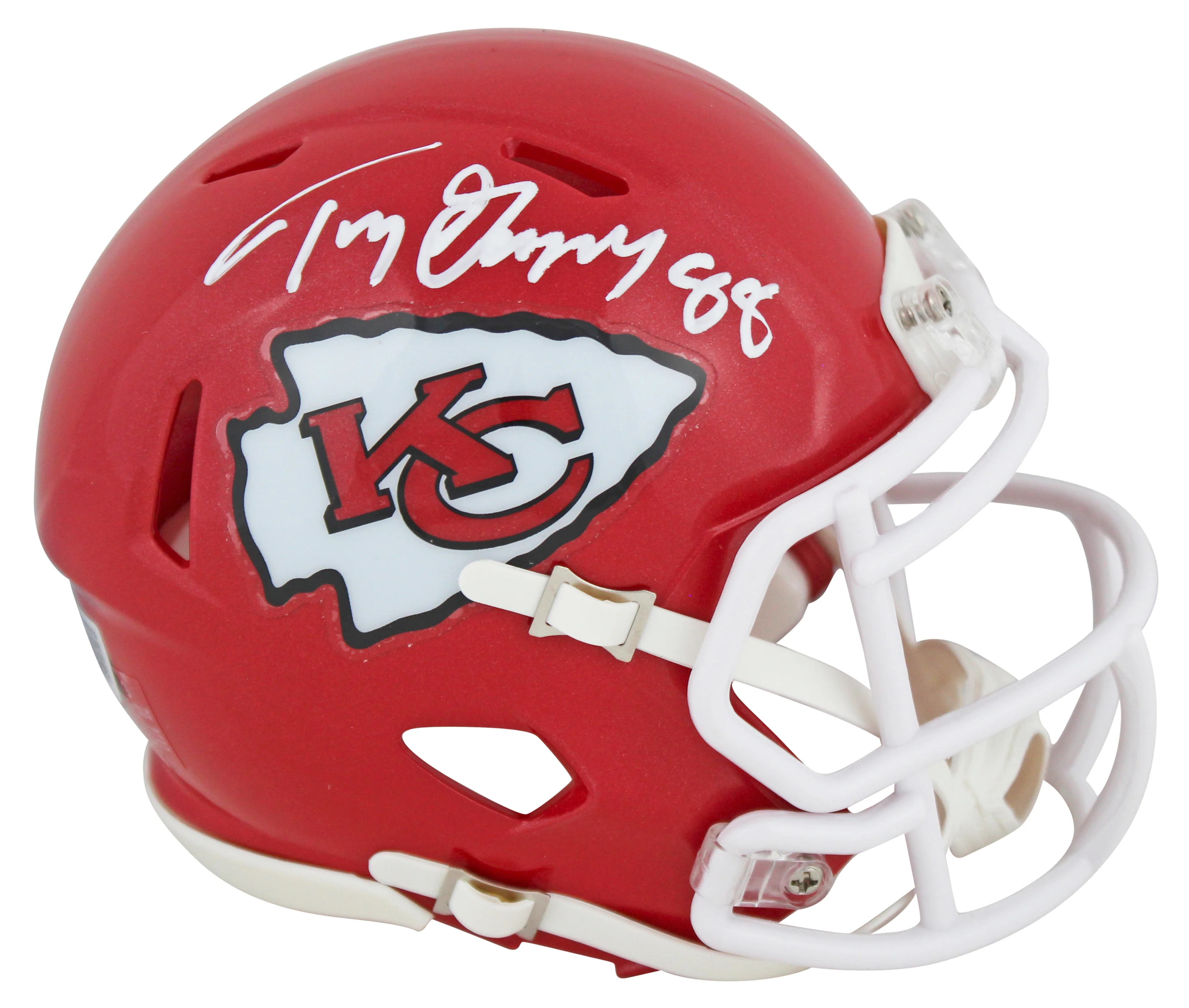 Chiefs Tony Gonzalez Authentic Signed Speed Mini Helmet W/ Case BAS Witnessed - Image 3