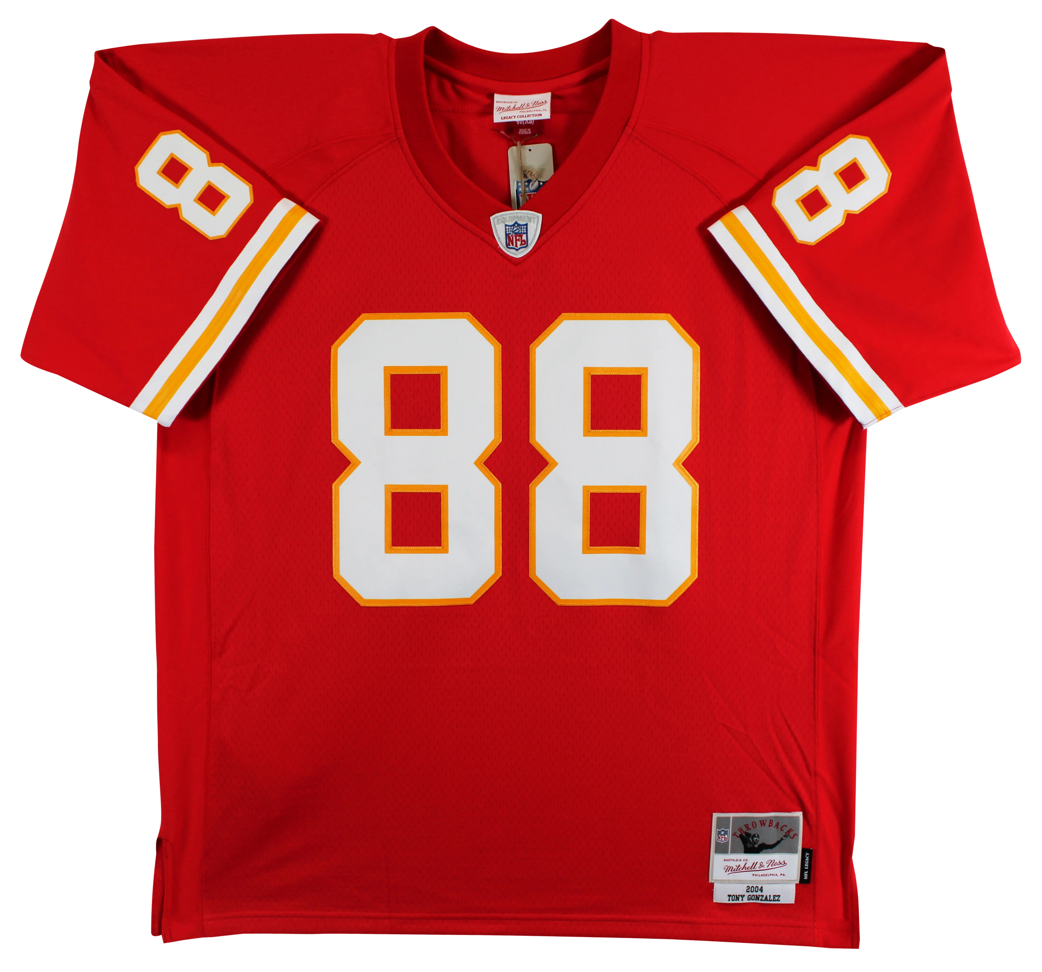 Chiefs Tony Gonzalez "HOF 19" Authentic Signed Red M&N Jersey BAS Witnessed - Image 6