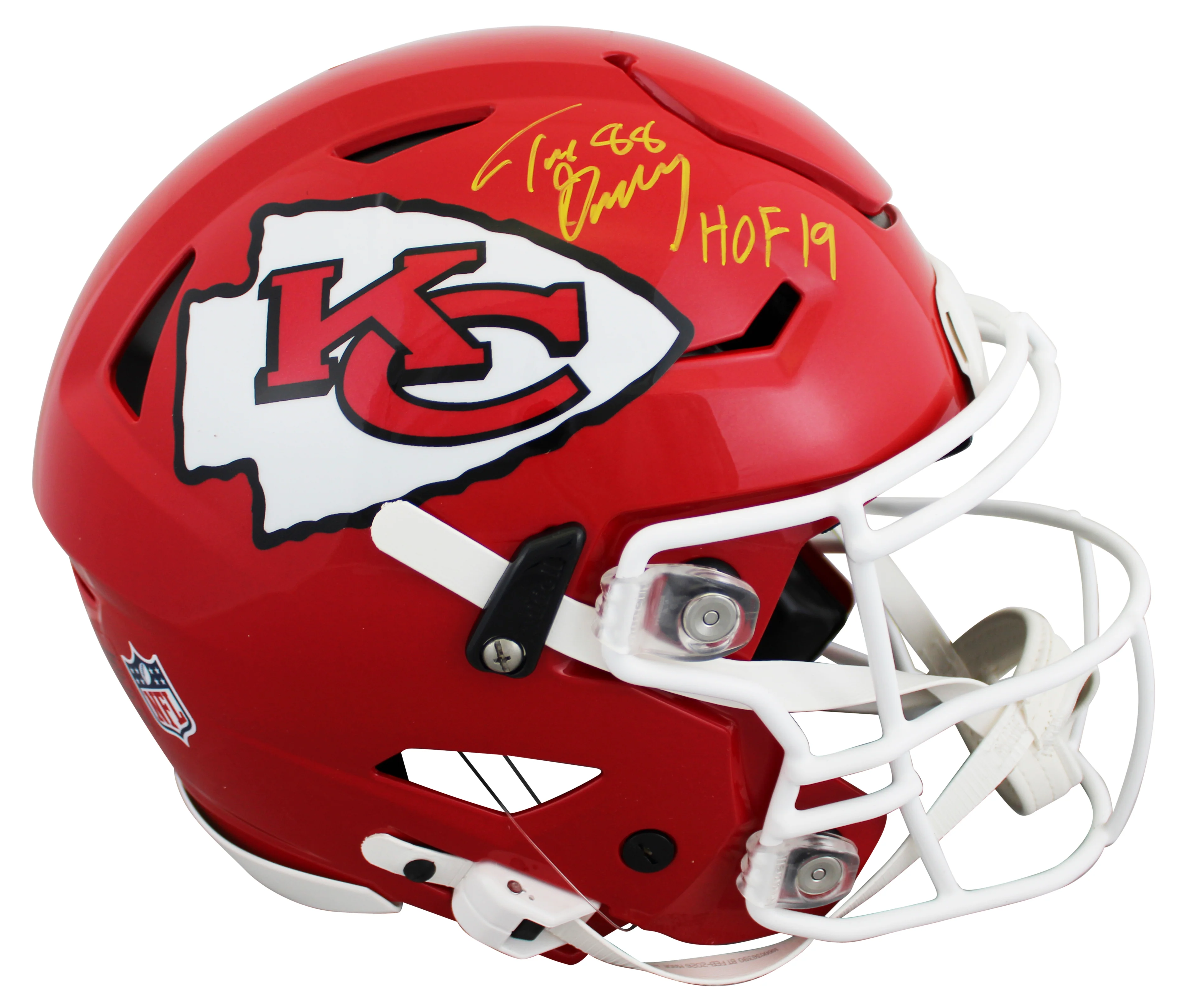 Chiefs Tony Gonzalez "HOF 19" Signed Speed Flex Full Size Helmet BAS Witnessed 2 - Image 2