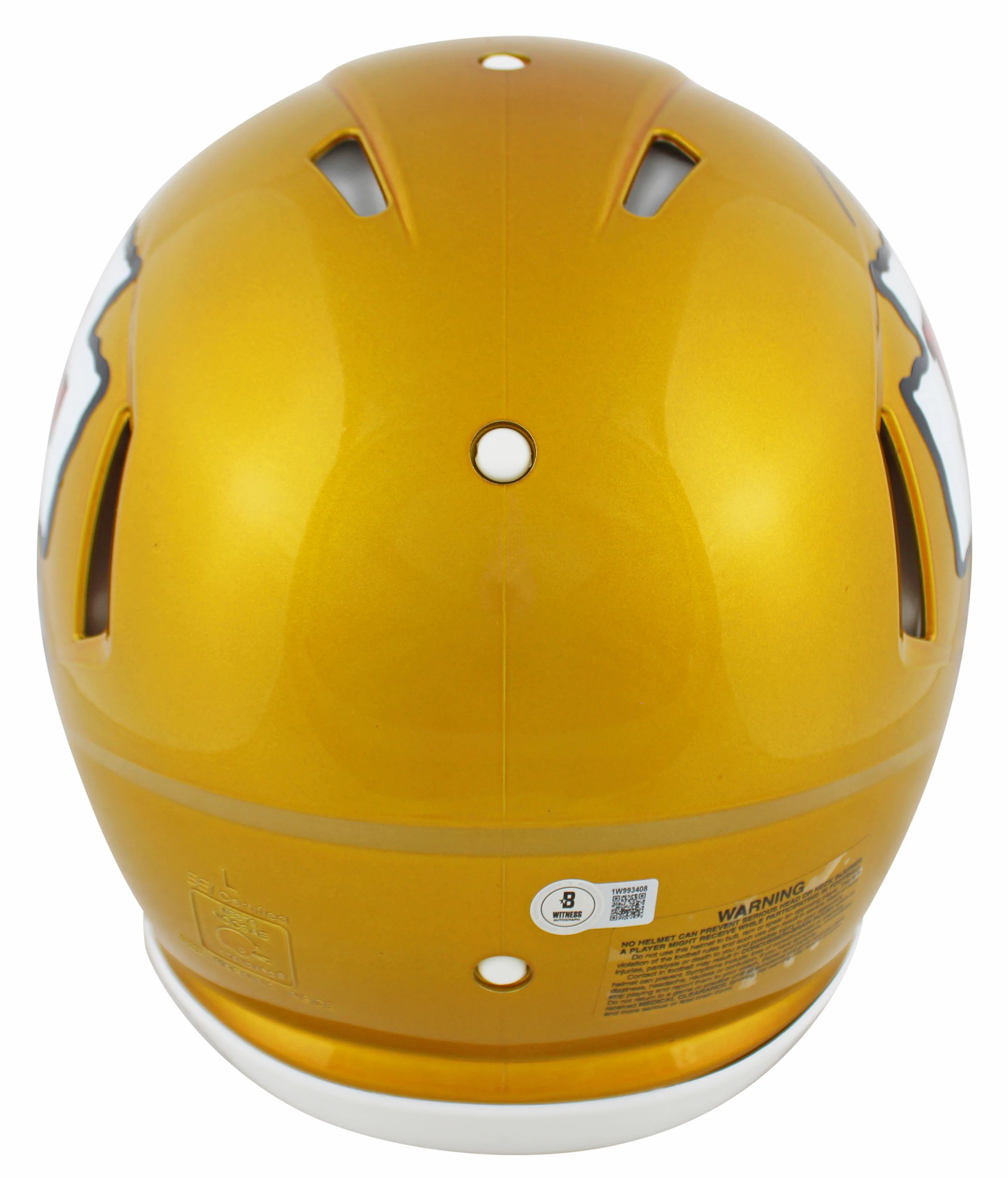 Chiefs Tony Gonzalez Signed Flash Full Size Speed Proline Helmet BAS Witnessed - Image 3