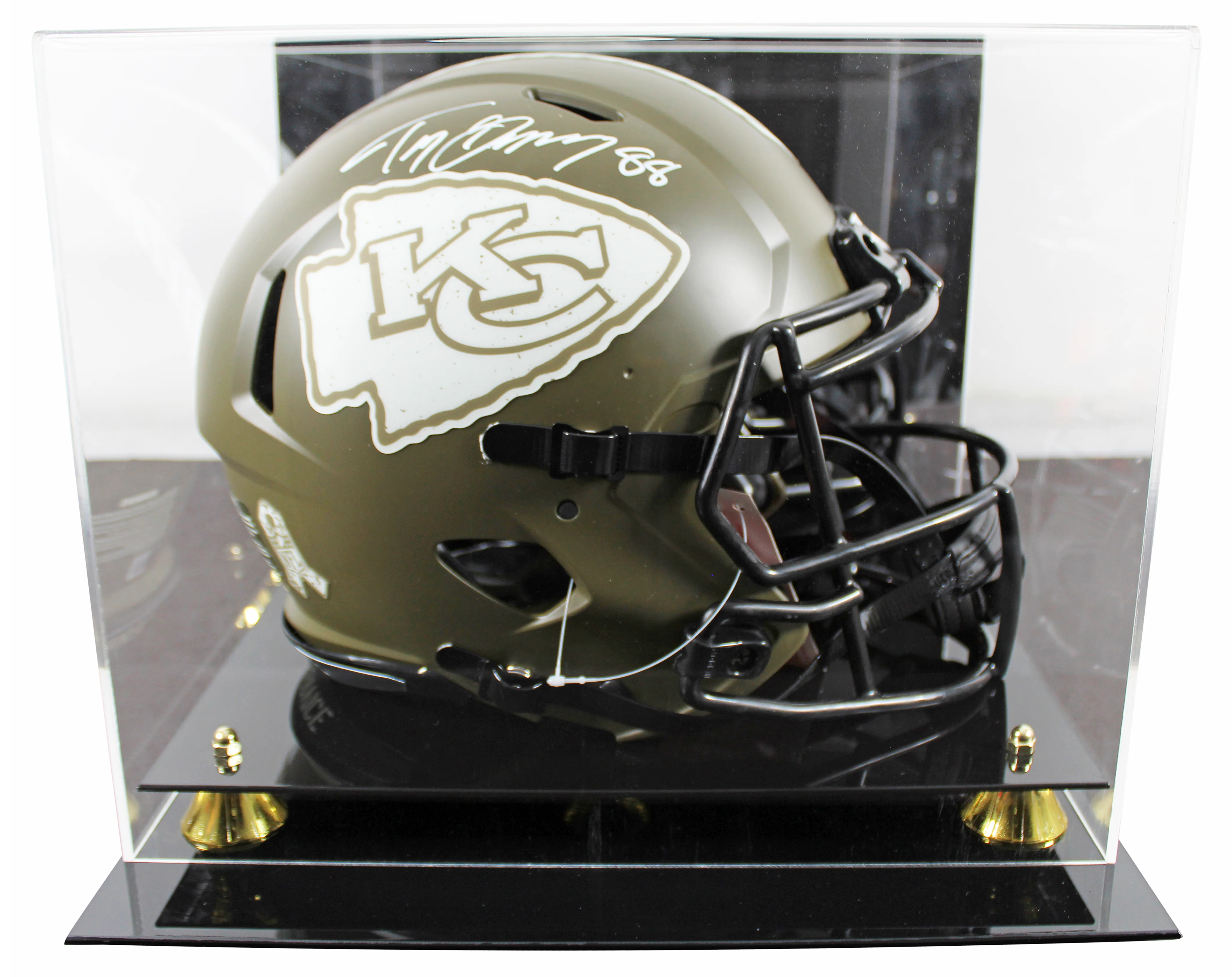 Chiefs Tony Gonzalez Signed STS Full Size Speed Proline Helmet W/ Case BAS Wit - Image 2