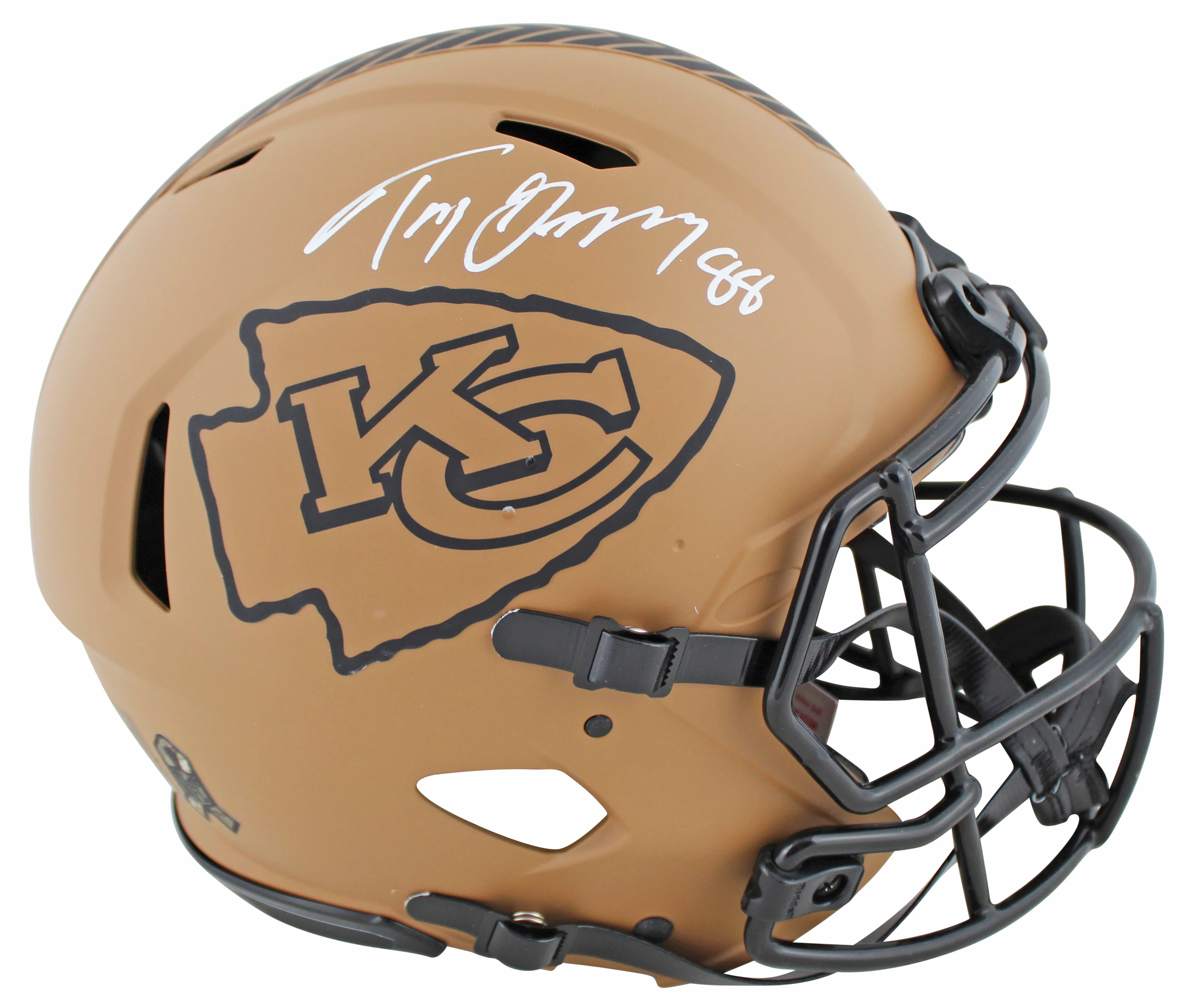 Chiefs Tony Gonzalez Signed STS II Full Size Speed Proline Helmet W/ Case BAS W - Image 3