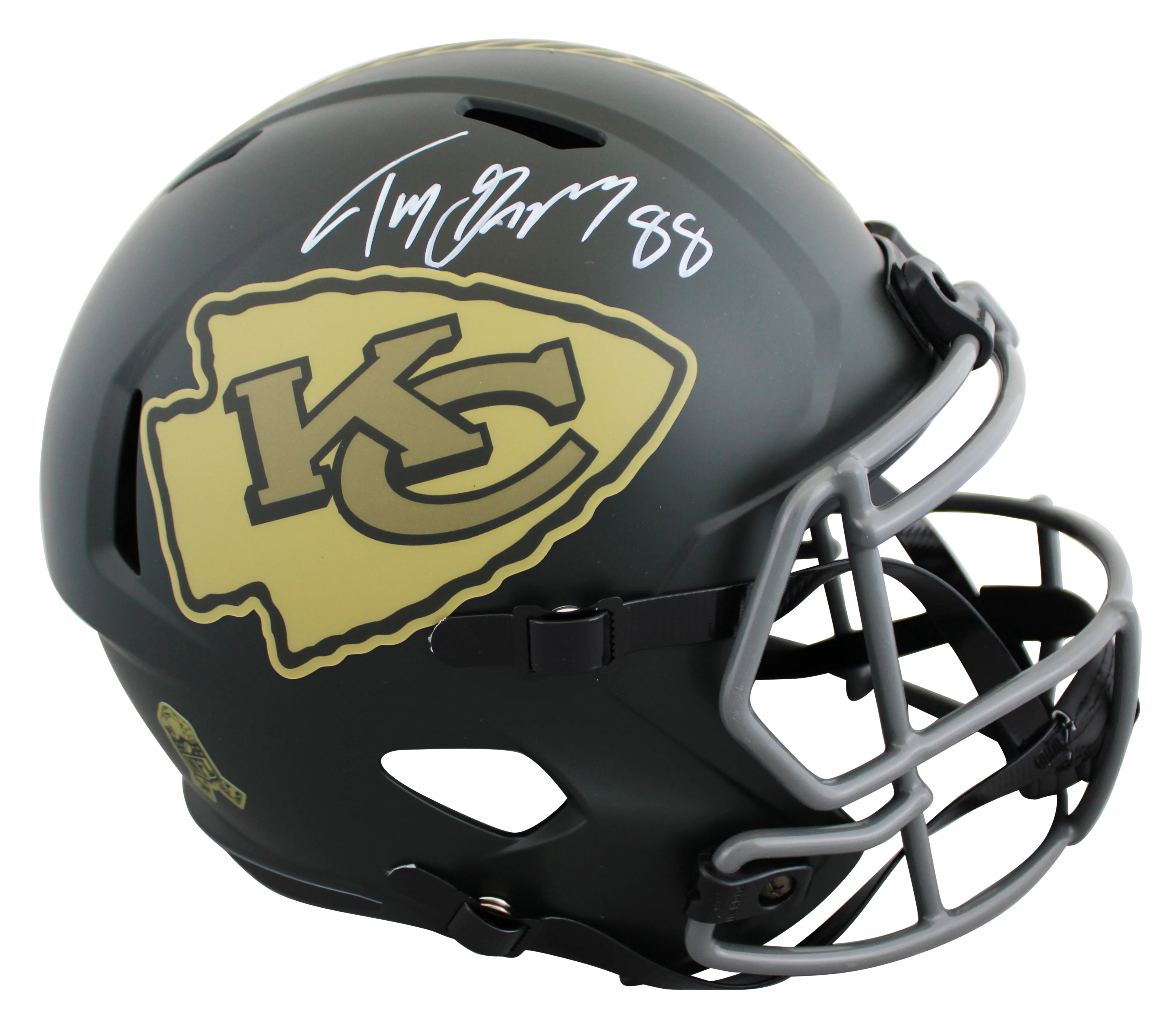 Chiefs Tony Gonzalez Signed STS IV Full Size Speed Rep Helmet BAS Witnessed