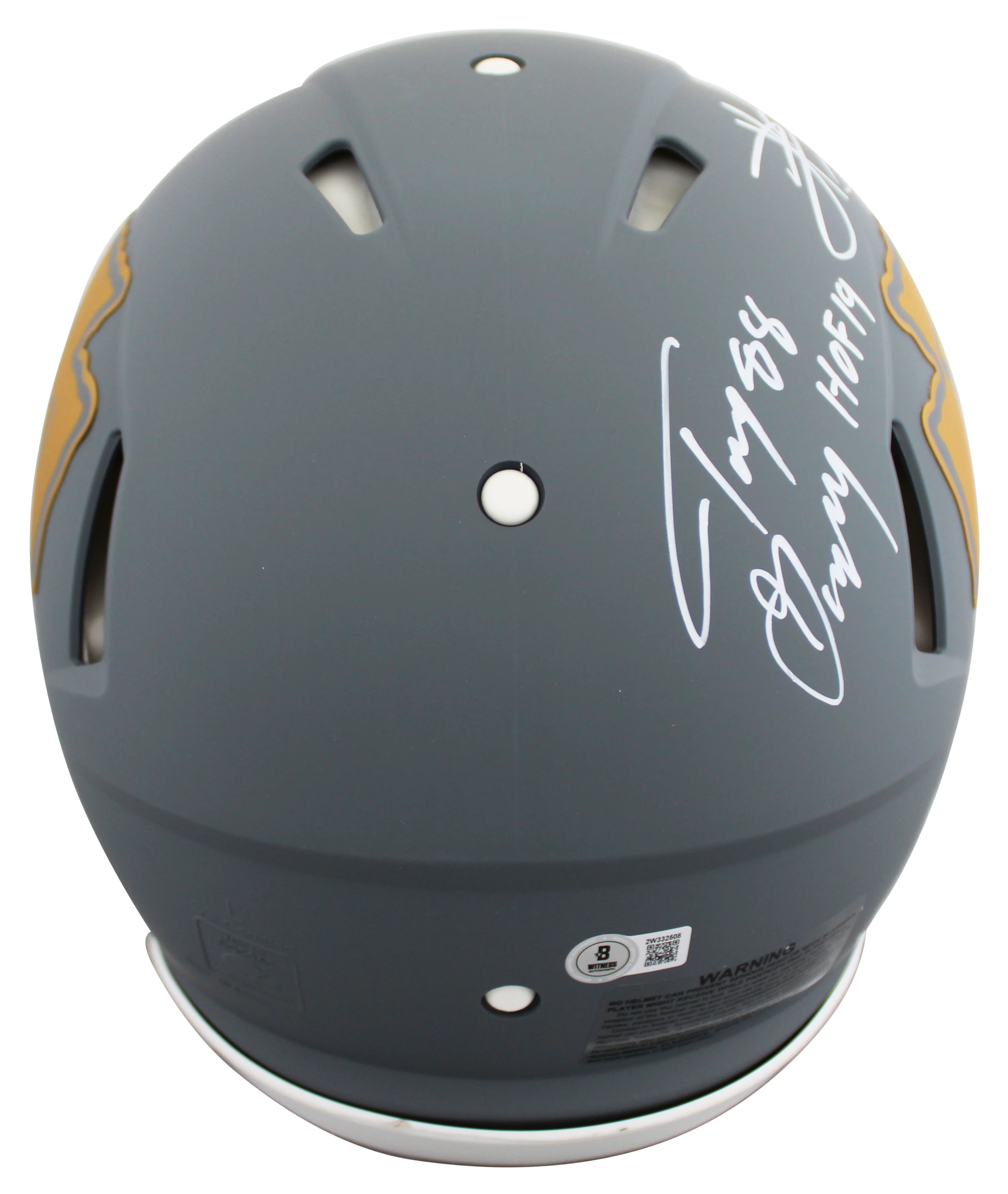Chiefs Tony Gonzalez & Travis Kelce Signed Slate F/S Speed Proline Helmet BAS W - Image 3