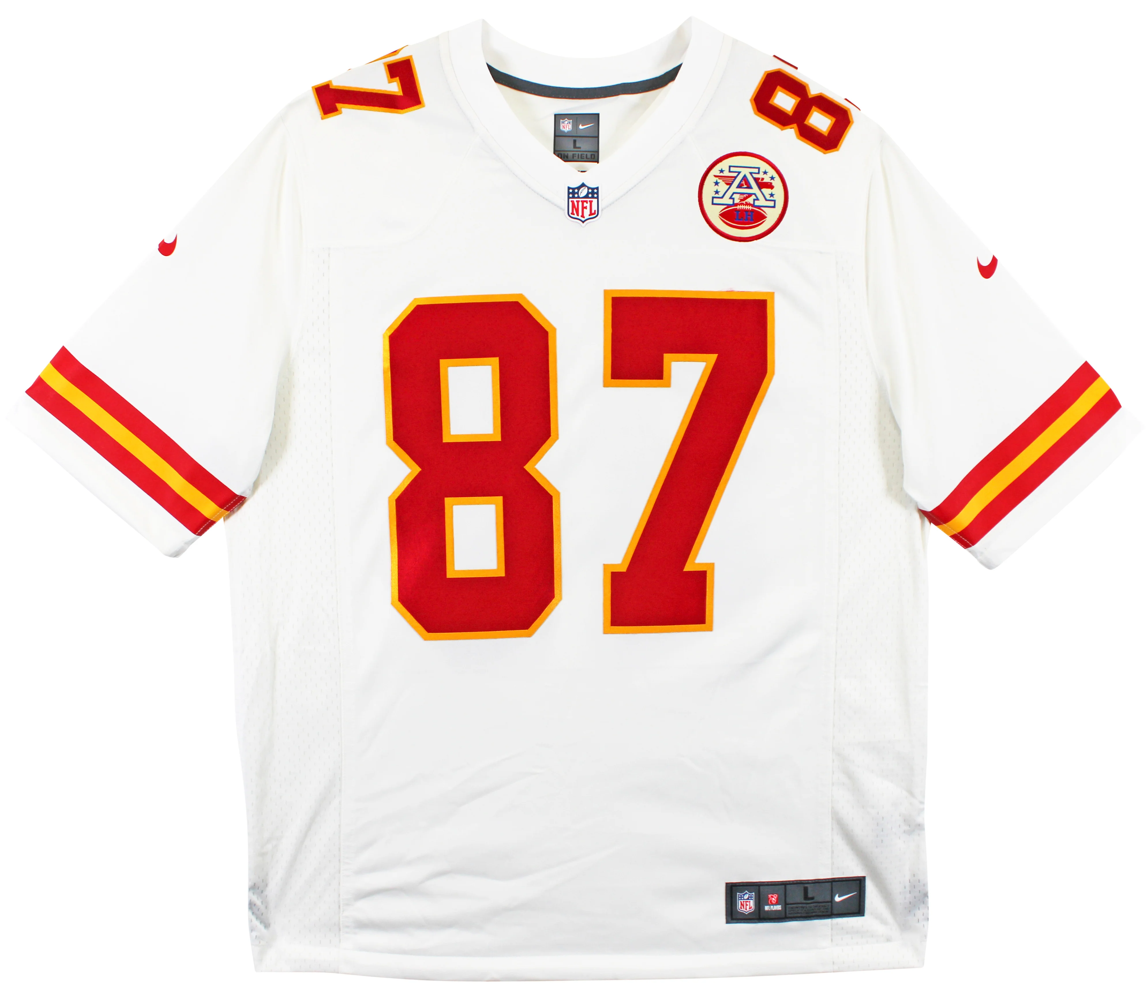 Chiefs Travis Kelce Authentic Signed White Nike Limited Jersey BAS Witnessed - Image 3