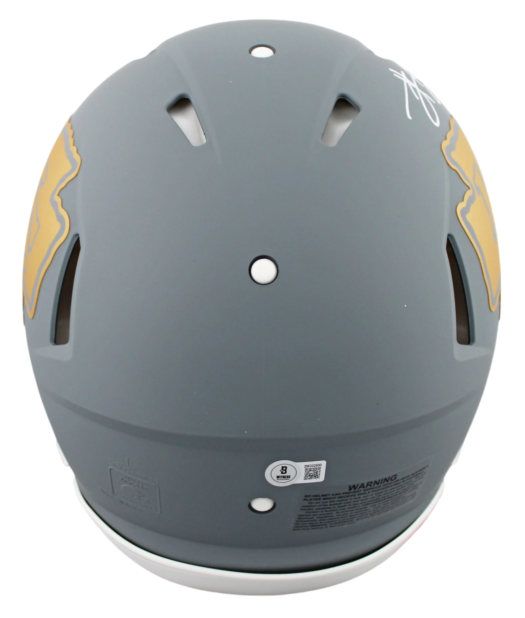 Chiefs Travis Kelce Signed Slate Full Size Speed Proline Helmet w/ Case BAS Wit - Image 4