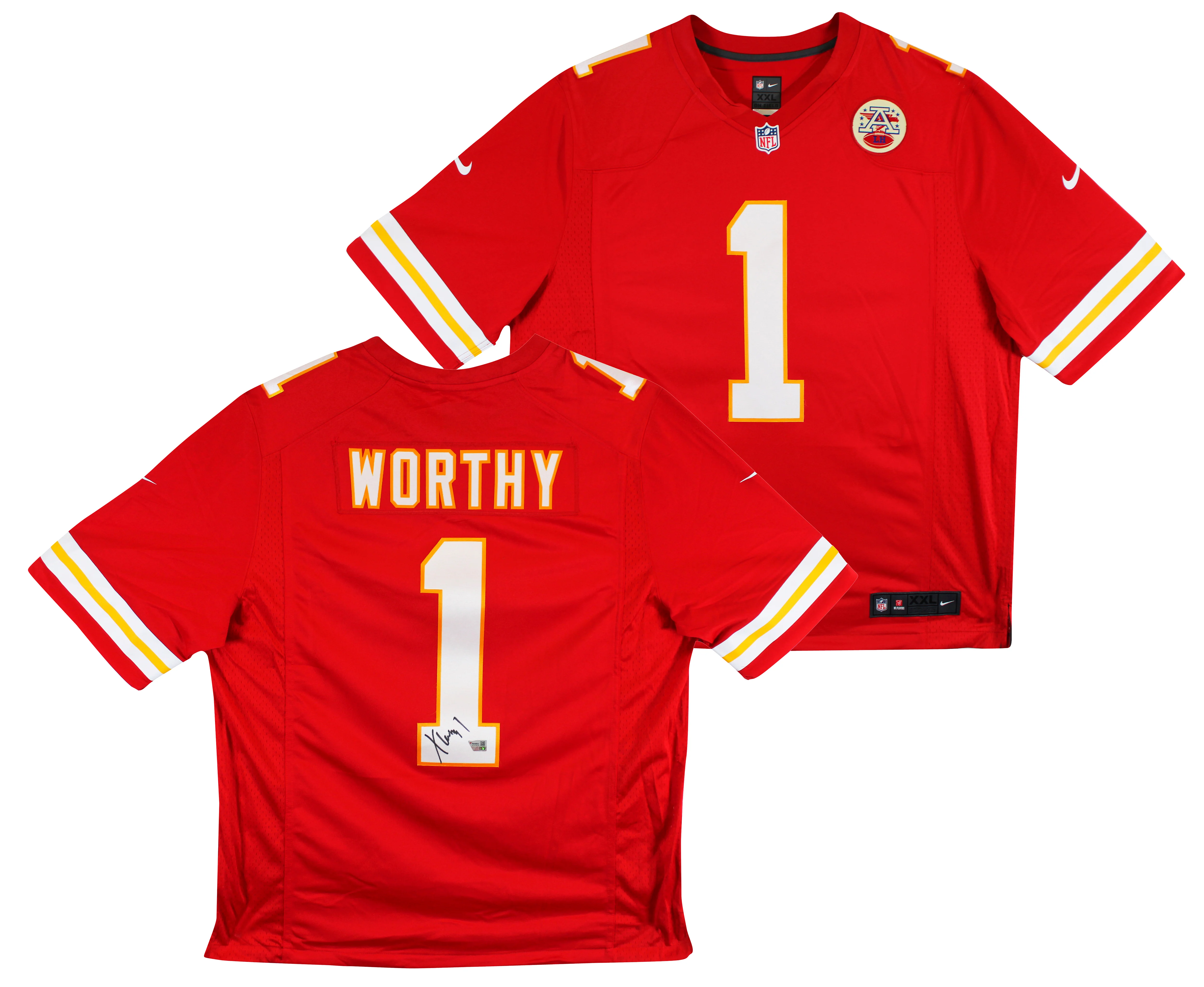 Chiefs Xavier Worthy Signed Red Nike Limited Jersey Fanatics #XP14148338 - Image 2