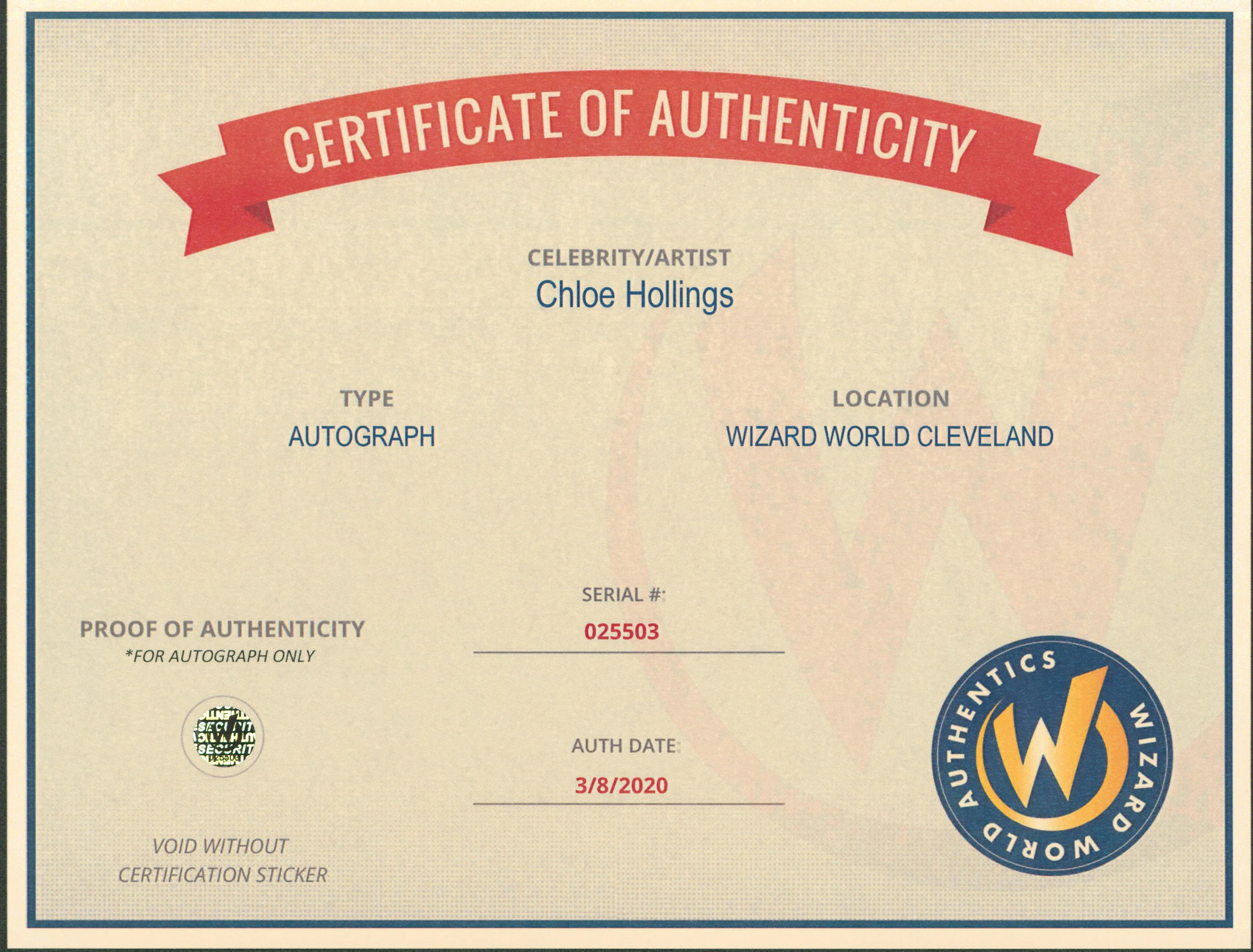 Chloe Hollings Overwatch Authentic Signed 8x10 Photo Autographed Wizard World 2 - Image 3
