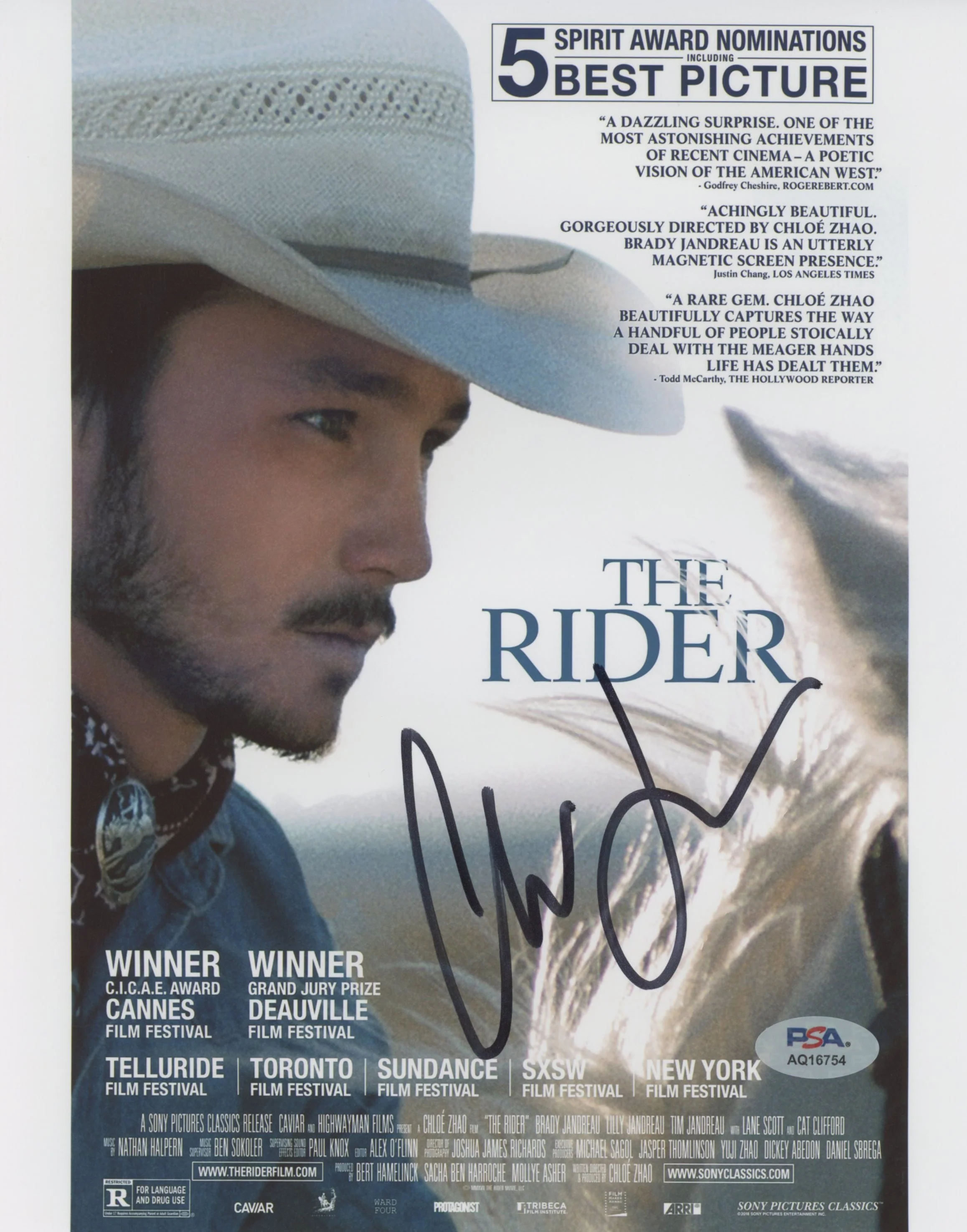 Chloe Zhao The Rider Authentic Signed 8x10 Photo Autographed PSA/DNA #AQ16754