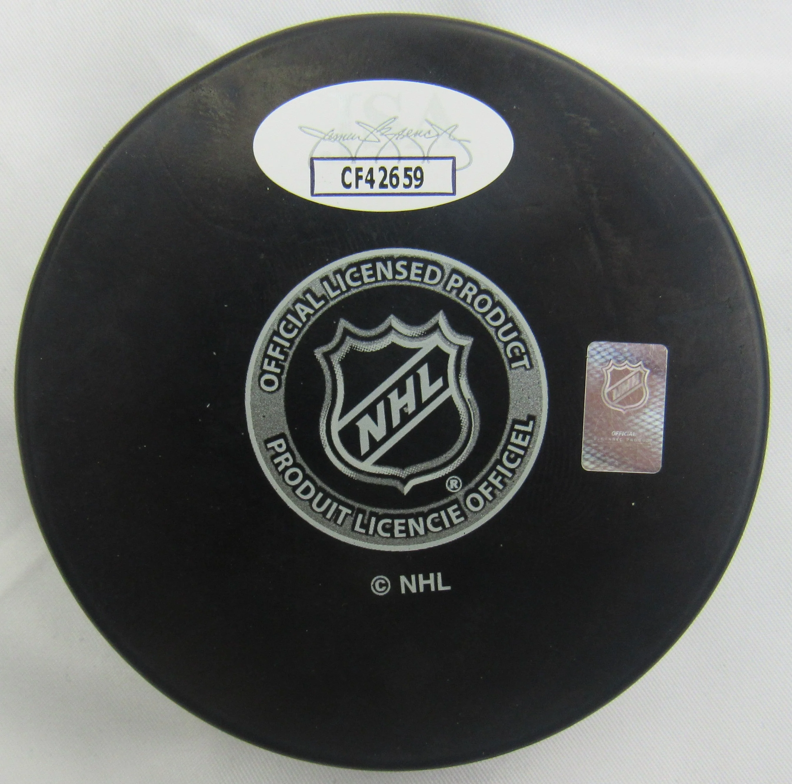 Brennan Othmann Signed Auto Rangers Puck w/ Insc JSA CF42659 - Image 2