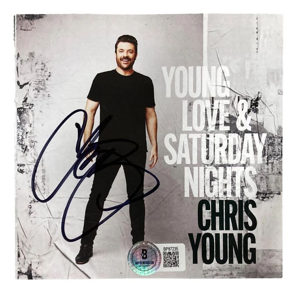 Chris Young Signed Young Love & Saturday Nights CD Booklet BAS