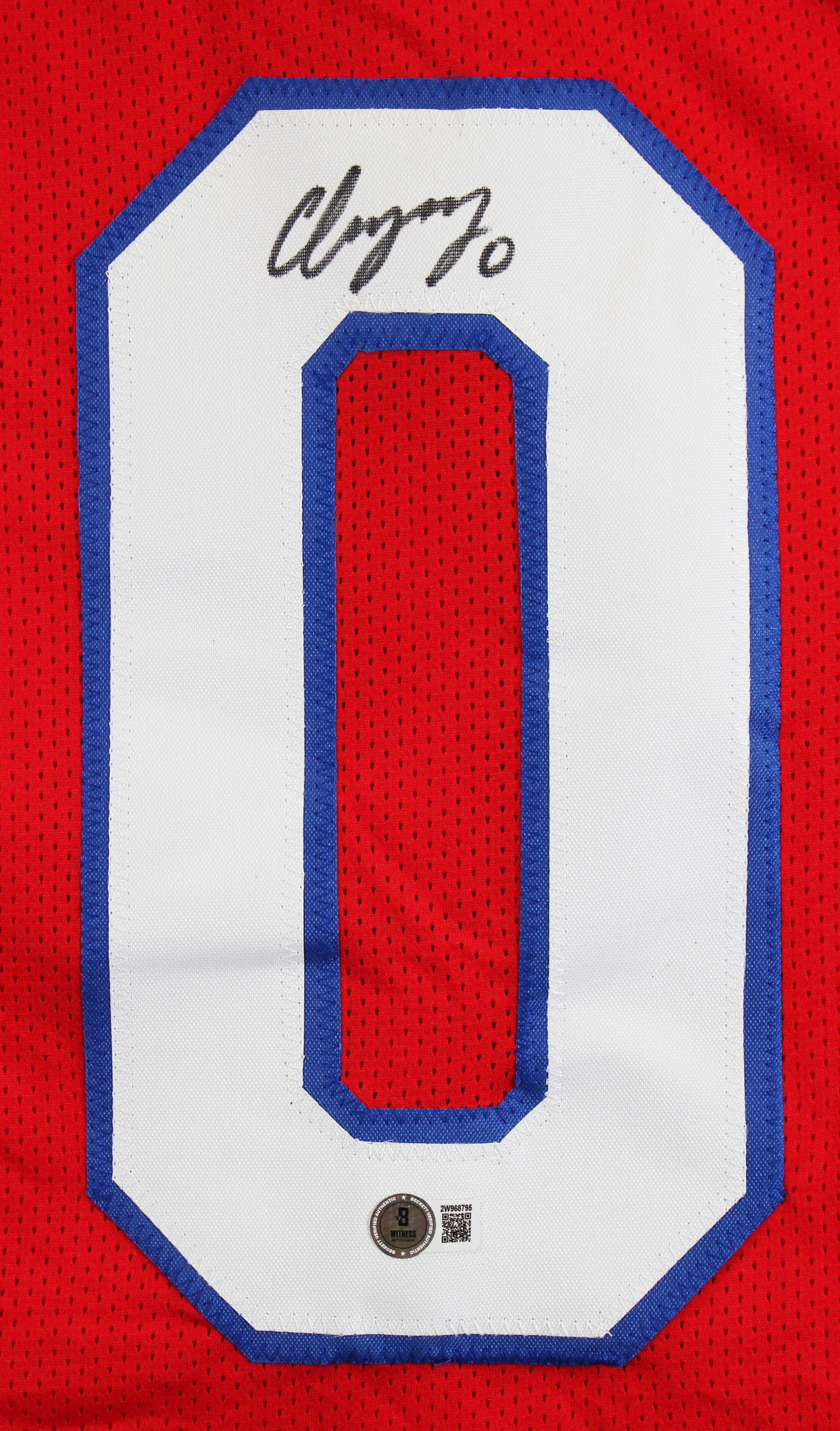 Christian Gonzalez Authentic Signed Red Pro Style Framed Jersey BAS Witnessed - Image 3
