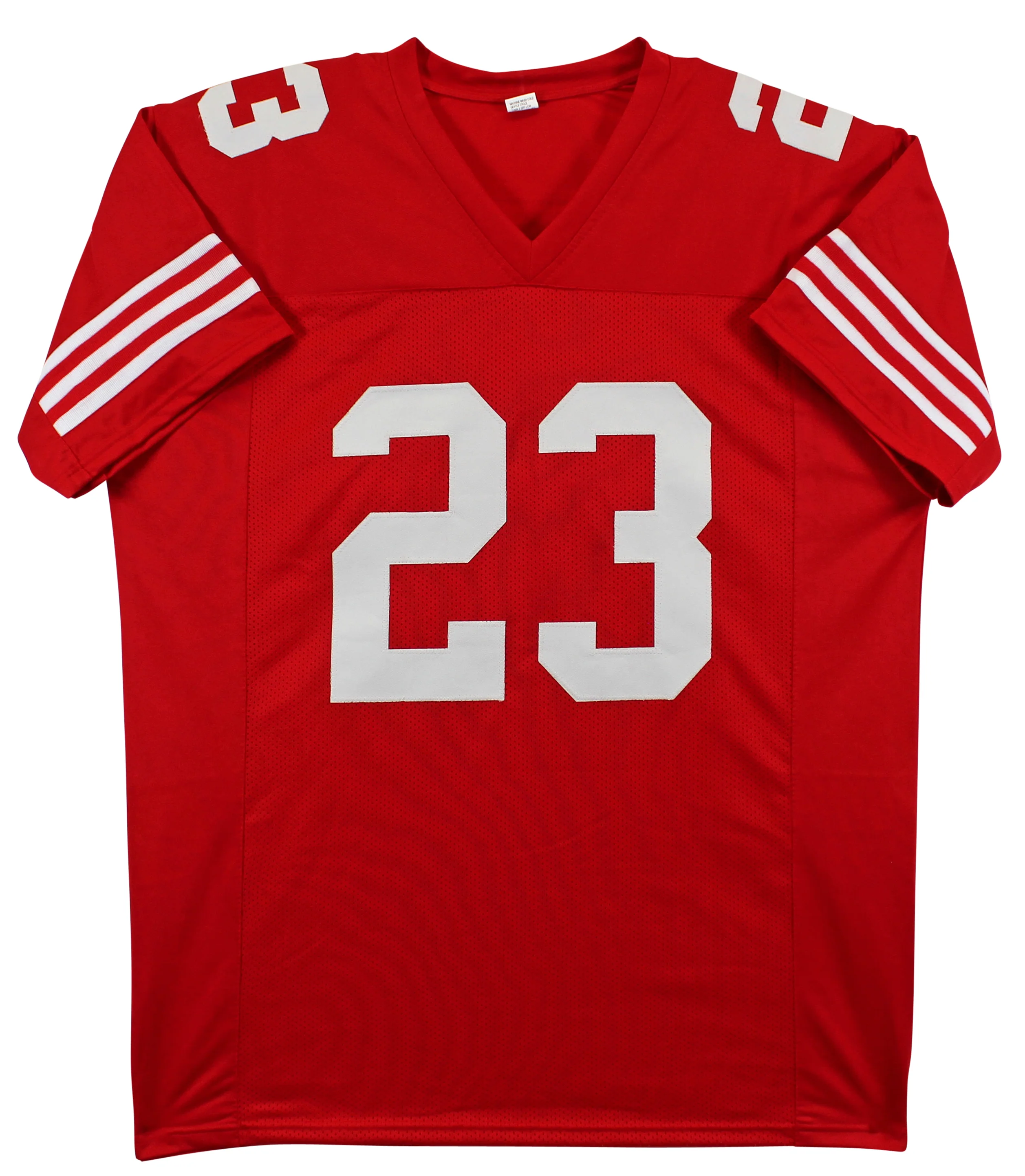 Christian McCaffrey Authentic Signed Red Pro Style Jersey Autographed BAS - Image 4