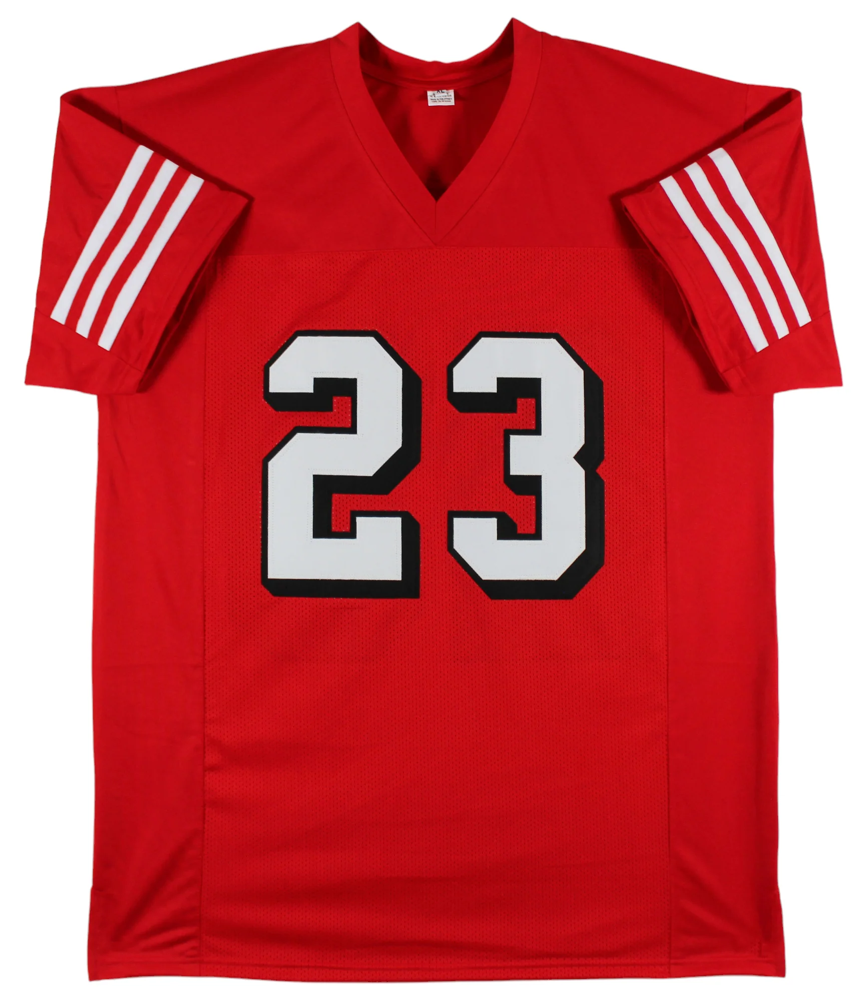 Christian McCaffrey Authentic Signed Red Pro Style Jersey w/ Dropshadow BAS - Image 4
