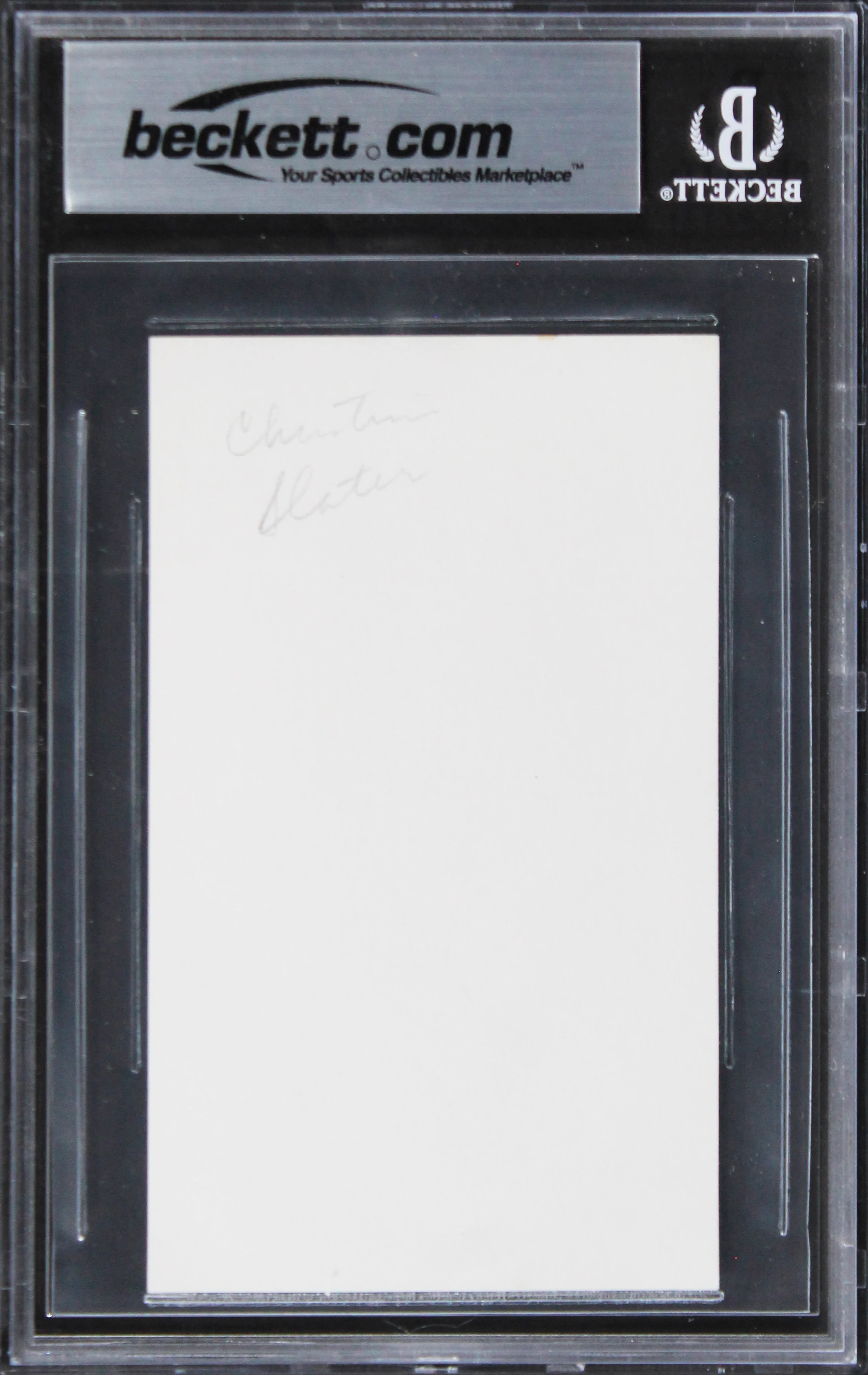 Christian Slater Heathers Authentic Signed 3x5 Index Card BAS Slabbed 1 - Image 3