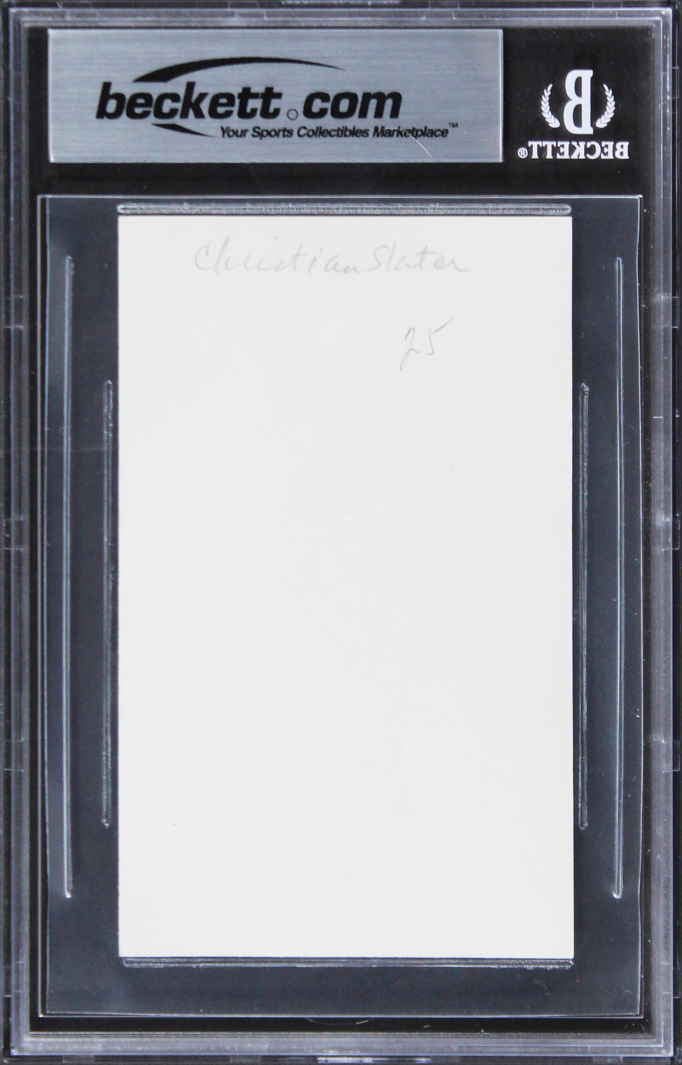 Christian Slater Heathers Authentic Signed 3x5 Index Card BAS Slabbed 3 - Image 3