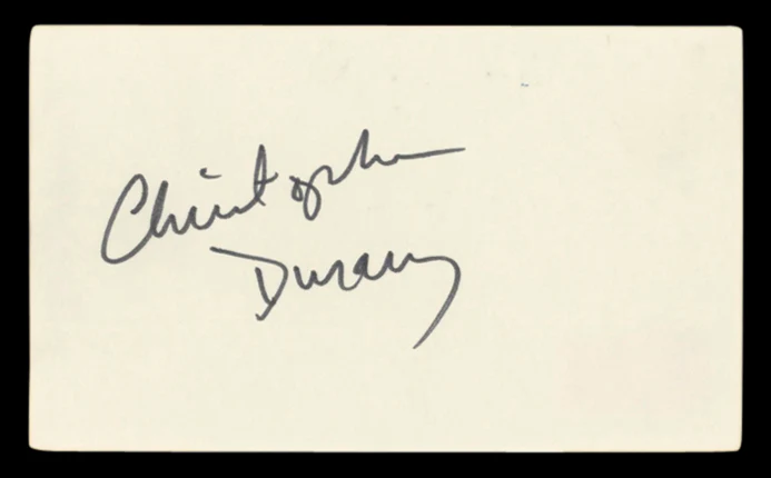 Christopher Durang Authentic Signed 3x5 Index Card Autographed BAS #BV03156 - Image 2