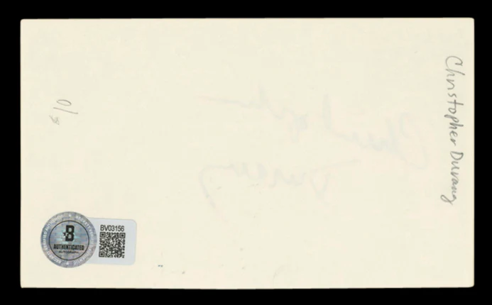 Christopher Durang Authentic Signed 3x5 Index Card Autographed BAS #BV03156 - Image 3