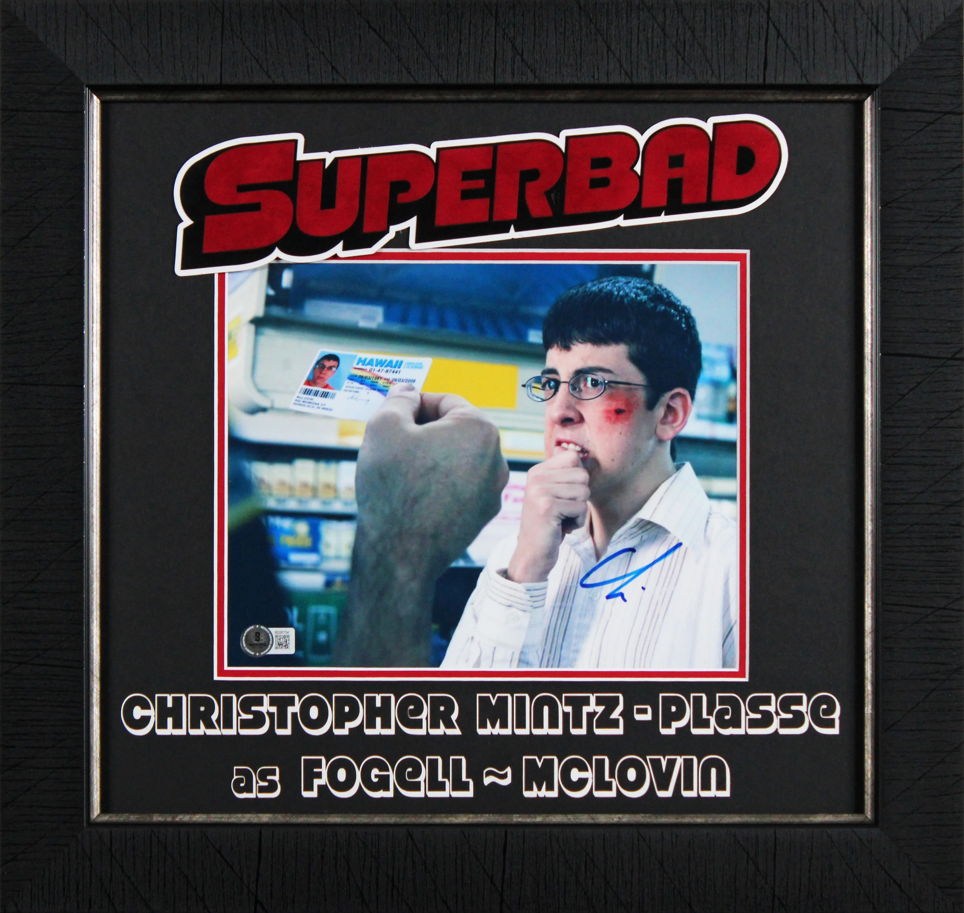 Christopher Mintz-Plasse Superbad Signed 8x10 Framed Photo BAS #BQ95704 - Image 2