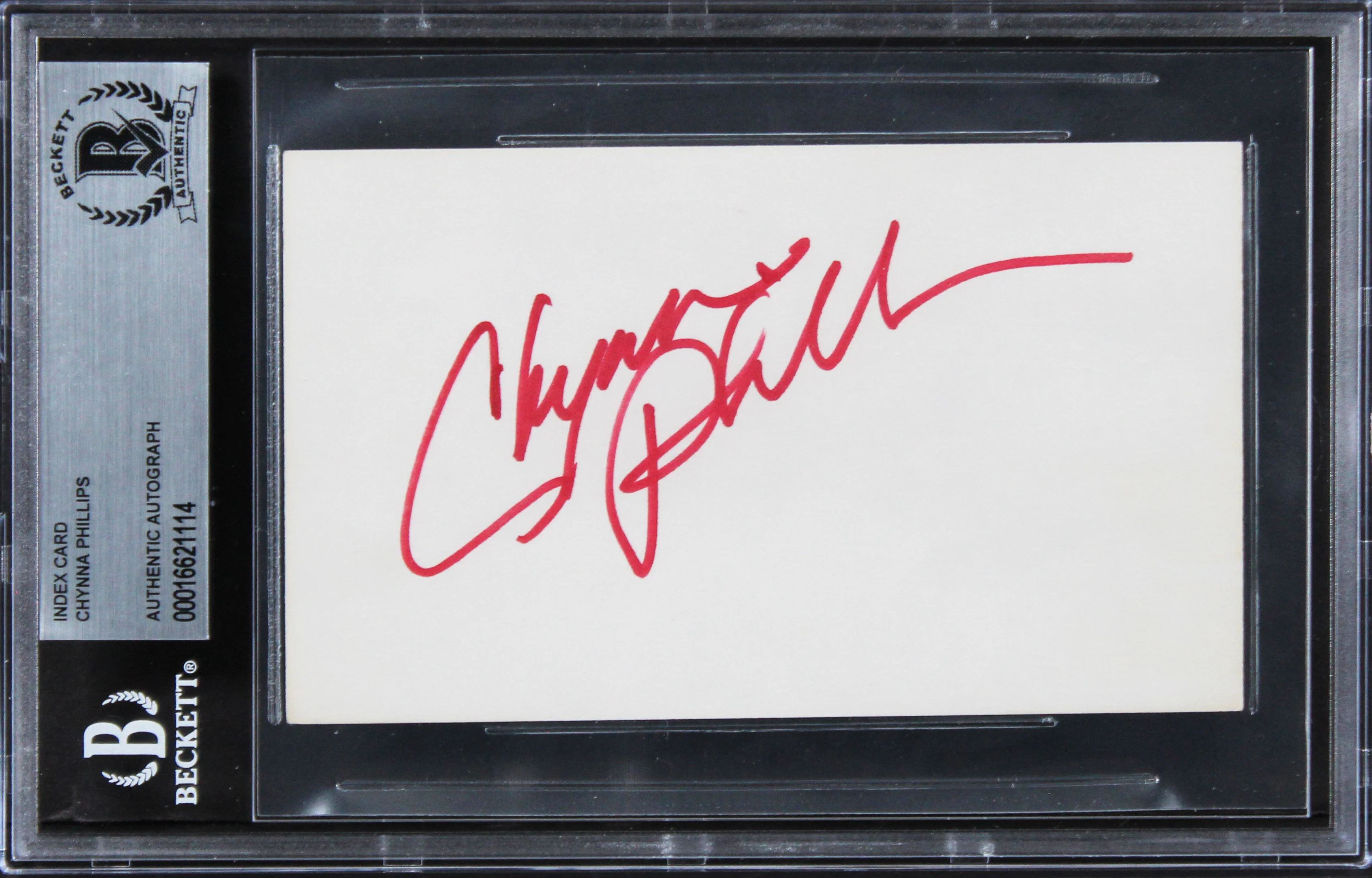 Chynna Phillips Bridesmaids Authentic Signed 3x5 Index Card BAS Slabbed 3 - Image 2