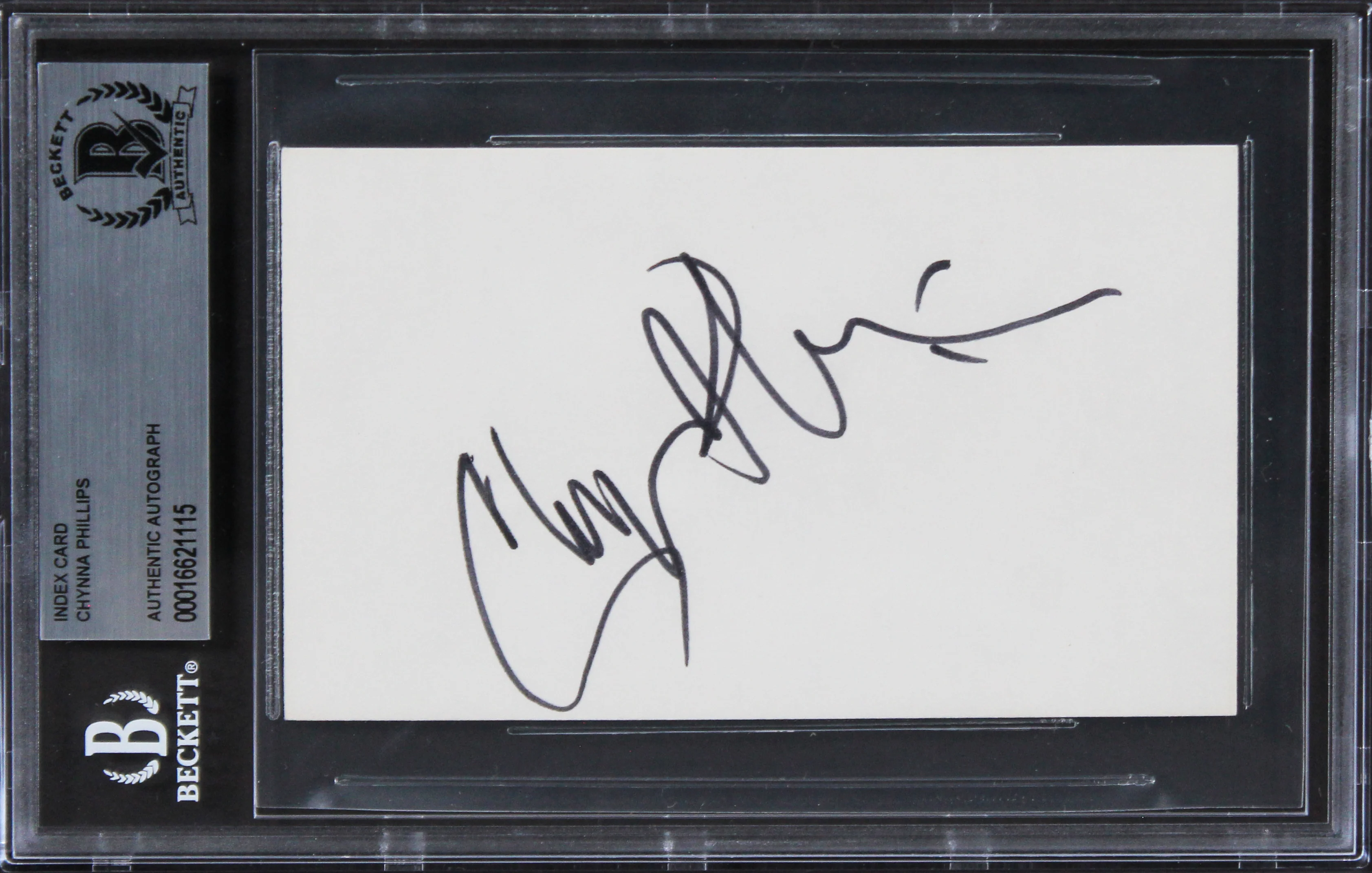 Chynna Phillips Bridesmaids Authentic Signed 3x5 Index Card BAS Slabbed 4 - Image 2