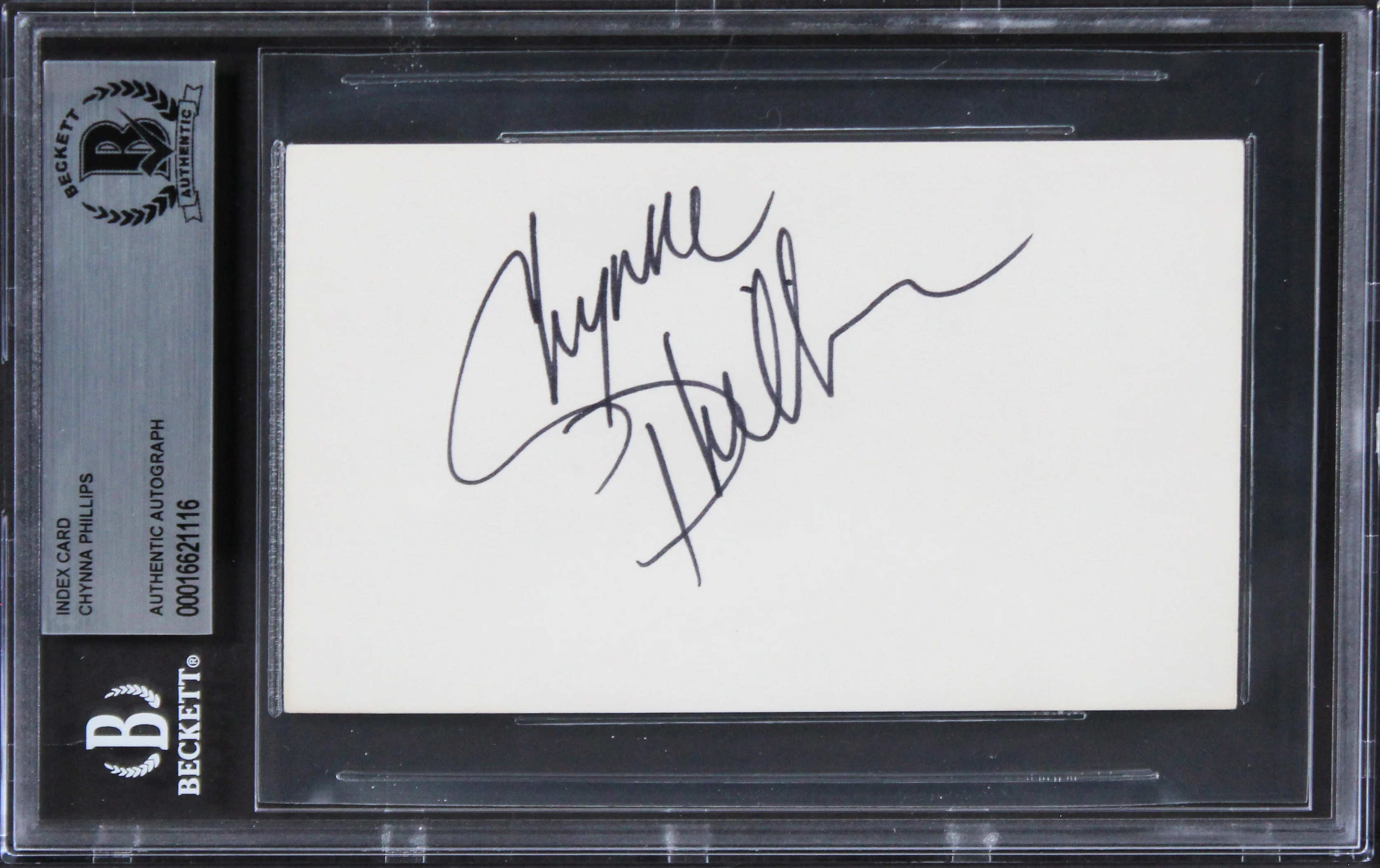 Chynna Phillips Bridesmaids Authentic Signed 3x5 Index Card BAS Slabbed 5 - Image 2