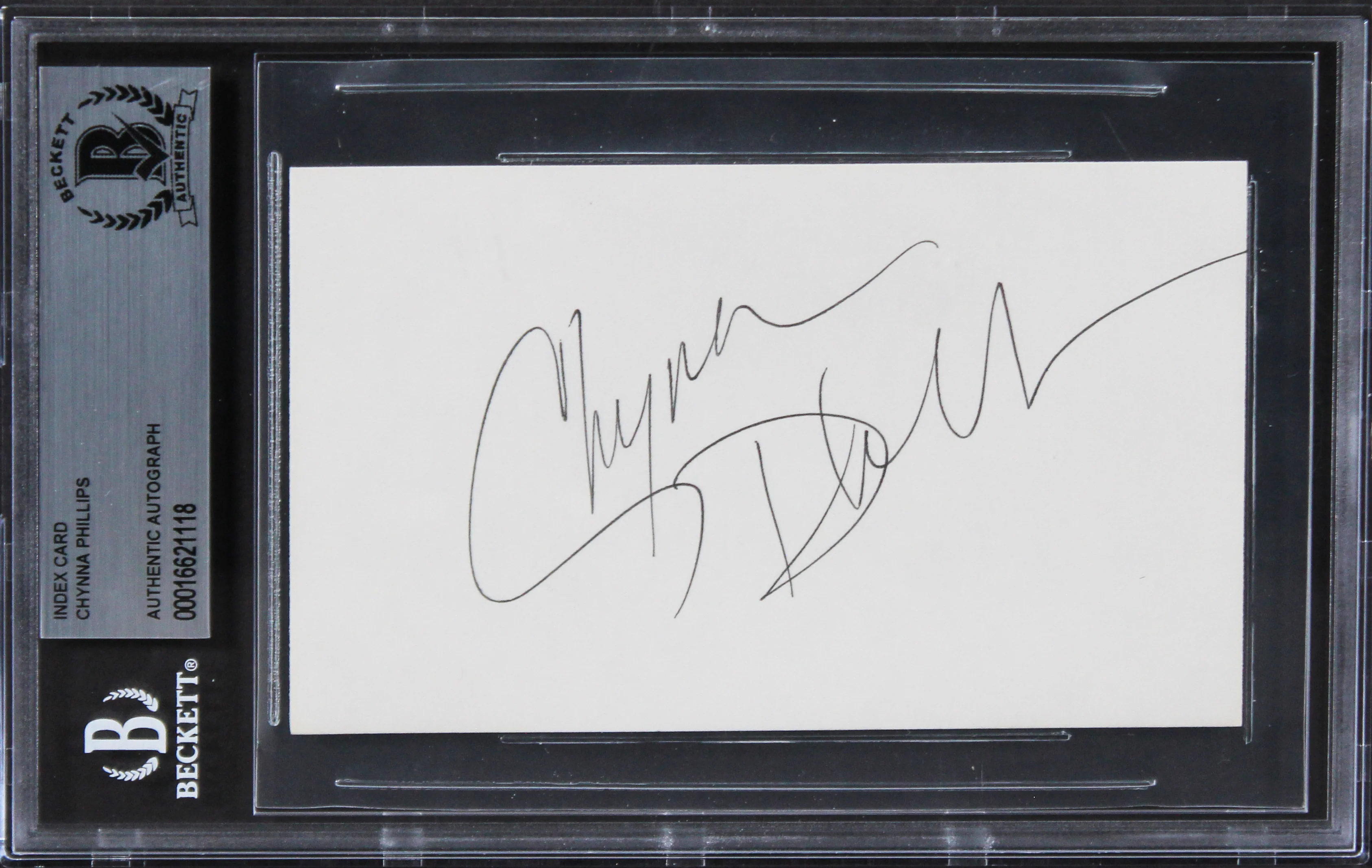 Chynna Phillips Bridesmaids Authentic Signed 3x5 Index Card BAS Slabbed 7 - Image 2