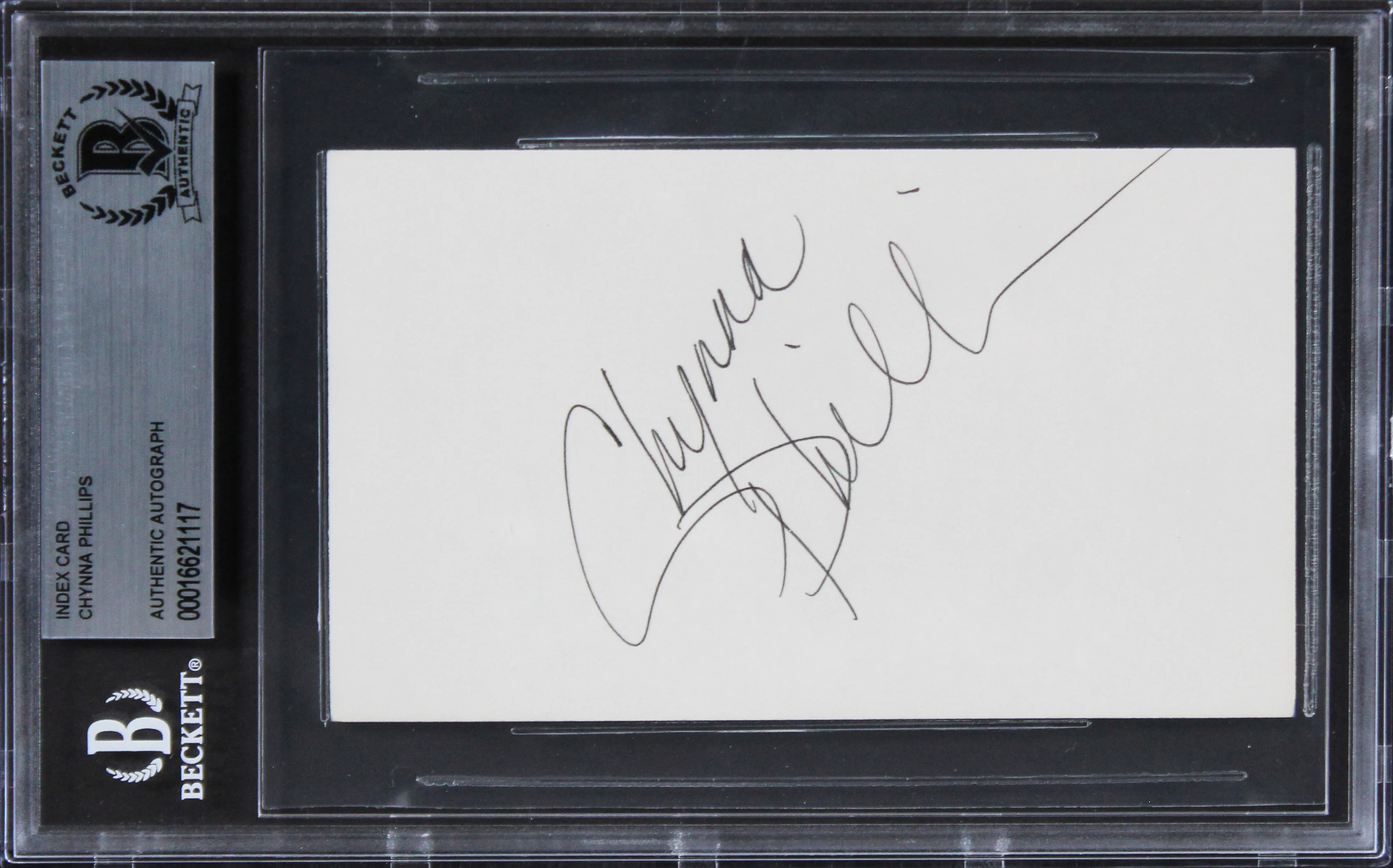 Chynna Phillips Bridesmaids Authentic Signed 3x5 Index Card BAS Slabbed 8 - Image 2