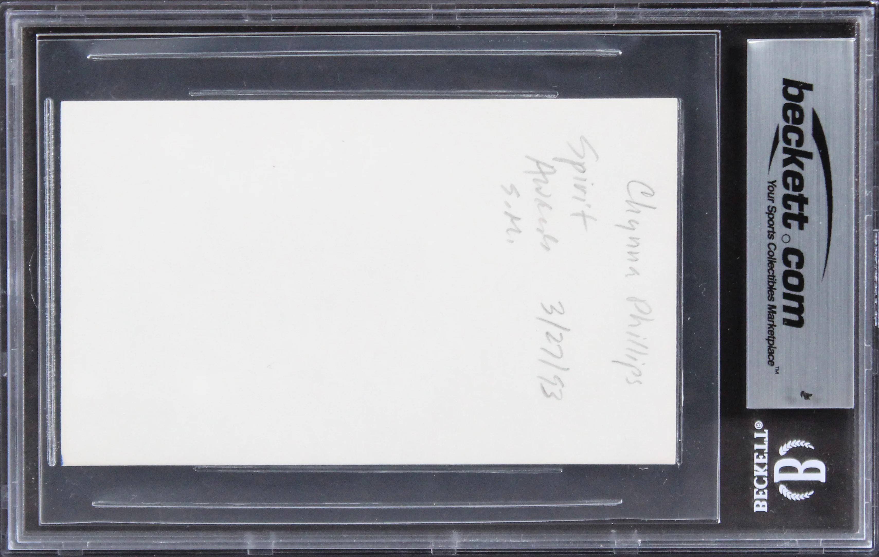 Chynna Phillips Bridesmaids Authentic Signed 3x5 Index Card BAS Slabbed 8 - Image 3